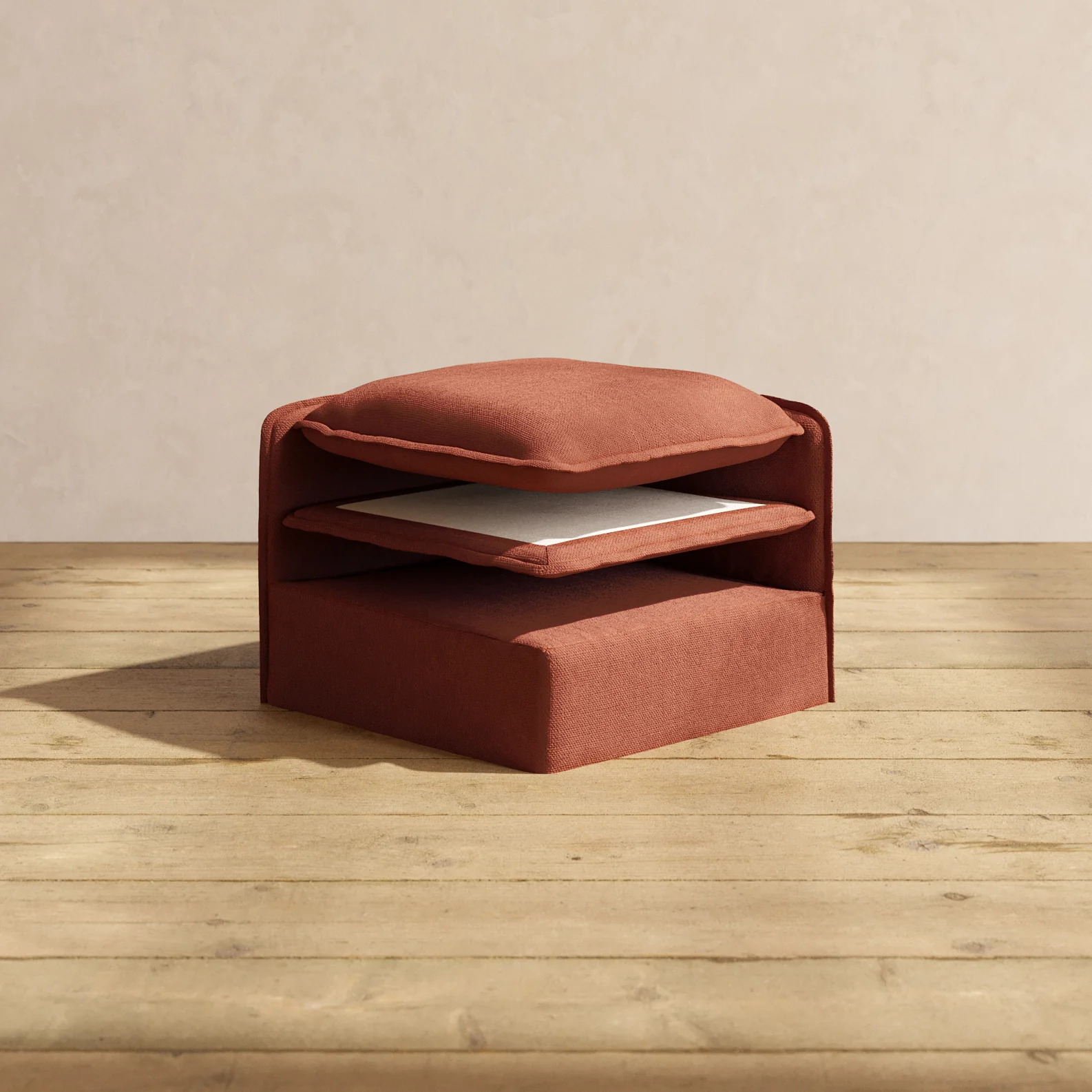 Elevate Comfort Layer for 5-Seater Open-Ends Corner Sectional in Rust