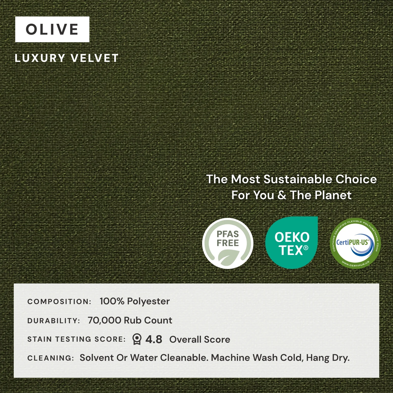 Elevate Comfort Layer Set for 5-Seater Corner Sectional + Ottoman | Luxury Velvet in Olive - Image 7