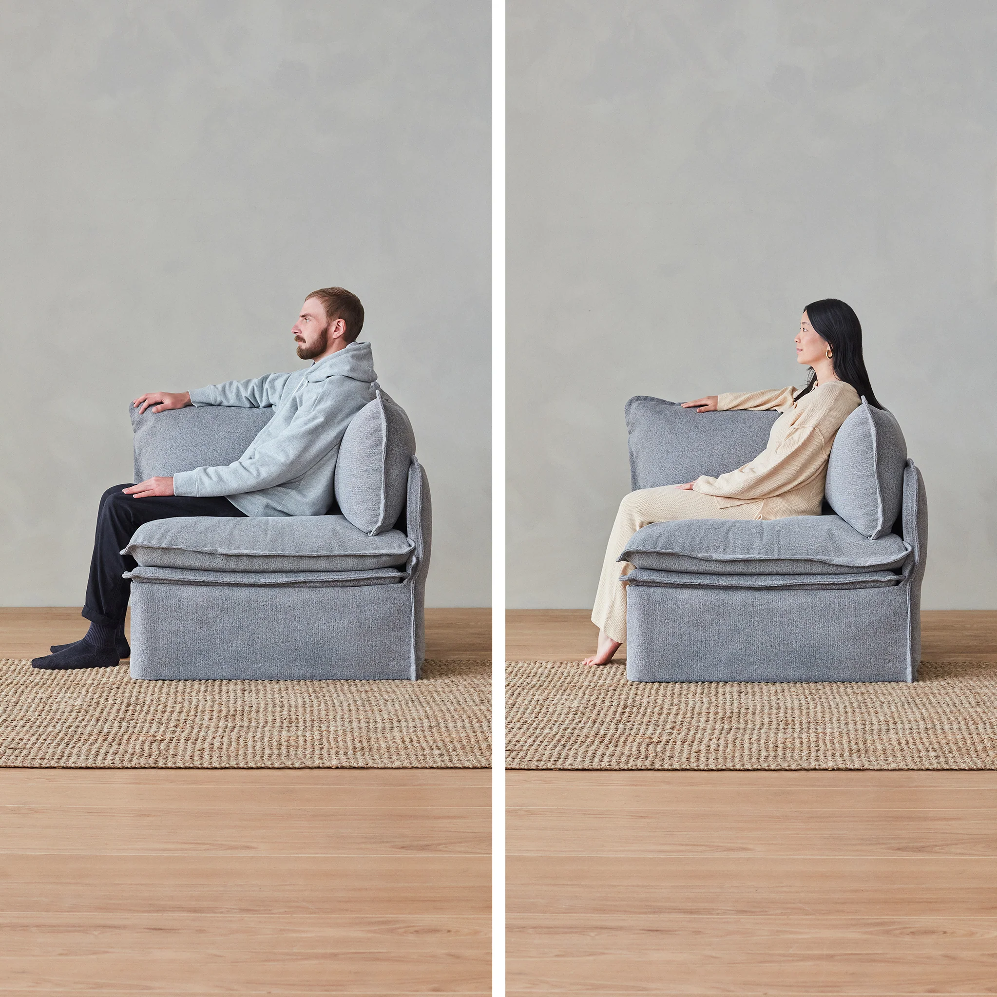 Elevate Comfort Layer Set for 6-Seater Open-Ends U-Sectional | Heirloom Velvet in Willow - Image 5