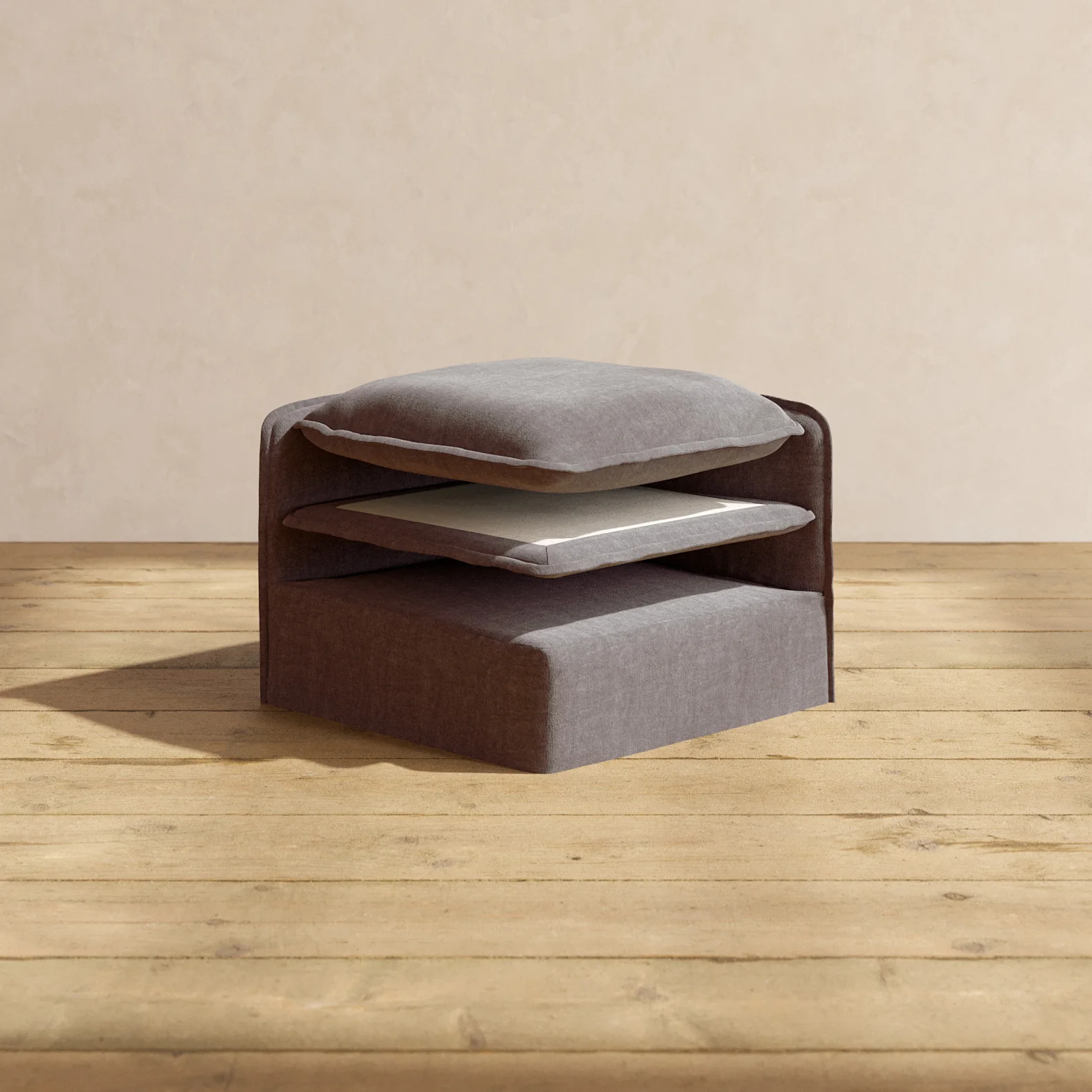 Elevate Comfort Layer for Modular Unit in Caviar