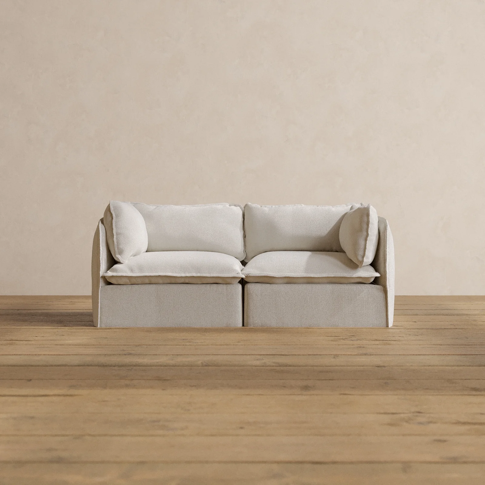 Modular Washable 2-Seater in Powder | Memorix+ Seat | Contour Pillow