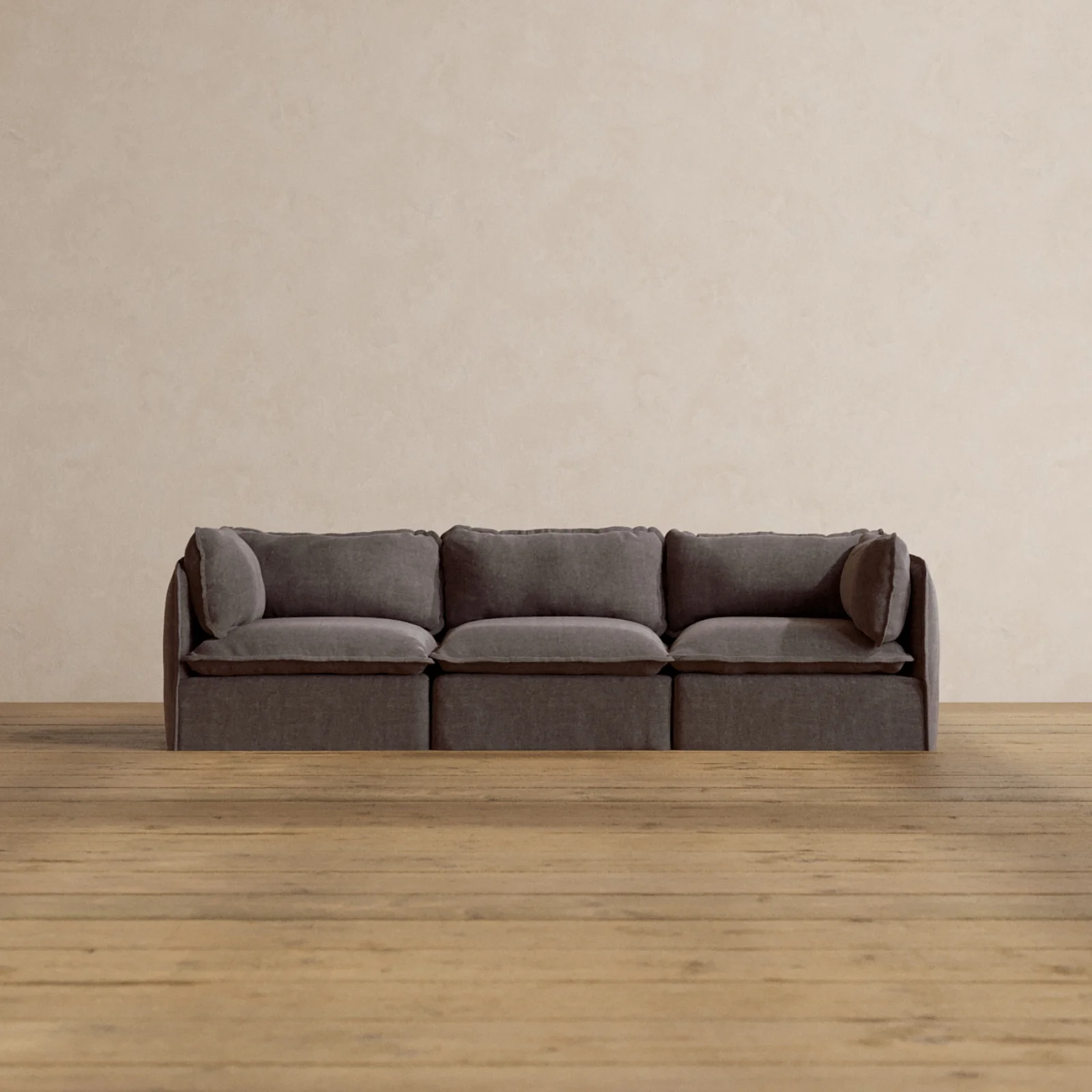 Modular Washable 3-Seater in Caviar | Memorix+ Seat | Contour Pillow