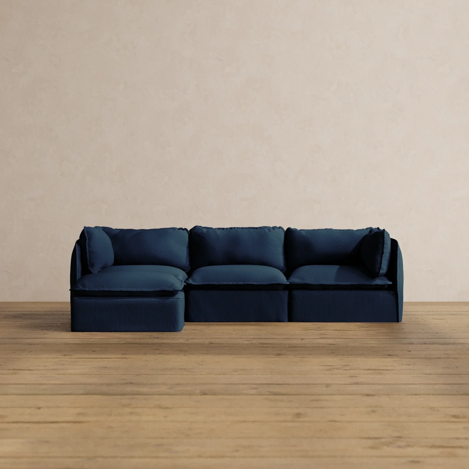 Modular Washable 3-Seater Sectional in Sumi | Memorix+ Seat | Contour Pillow