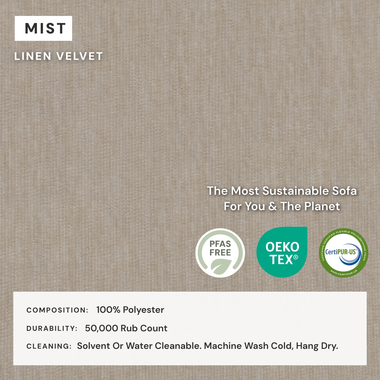 Modular Washable 4-Seater Corner Sectional + Ottoman in Mist | Deluxe+ Seat | Cloud Pillow - Image 4