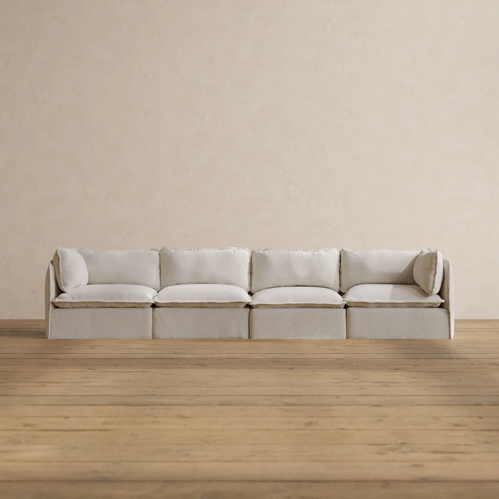Modular Washable 4-Seater in Powder | Memorix+ Seat | Contour Pillow