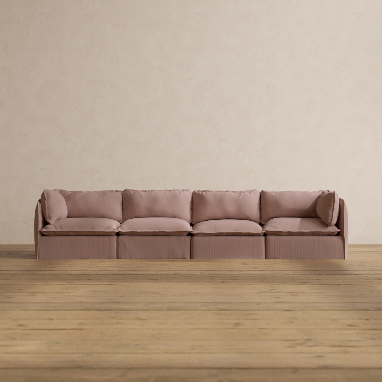 Modular Washable 4-Seater in Sakura | Deluxe+ Seat | Cloud Pillow