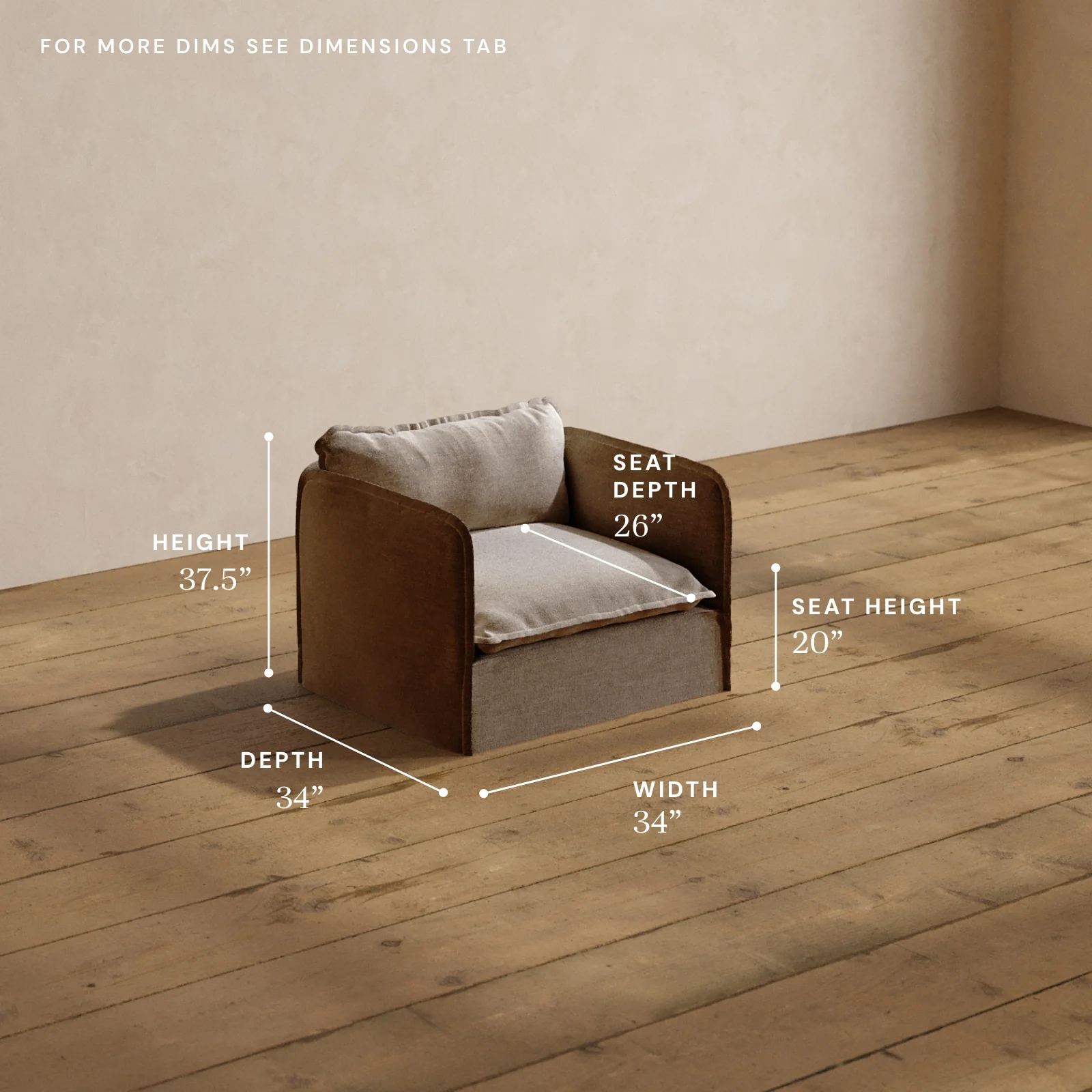 Modular Washable Armchair in Mist | Deluxe+ Seat | Cloud Pillow - Image 5