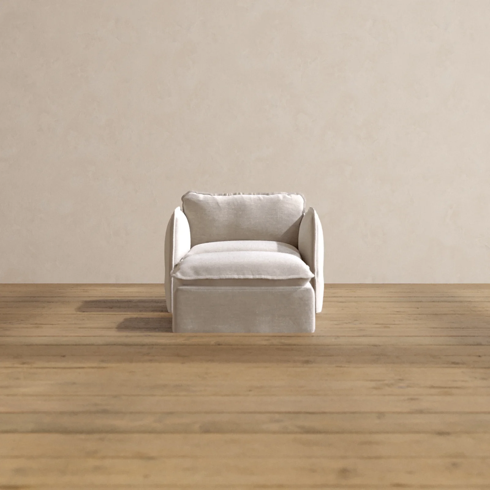 Modular Washable Armchair + Ottoman in Mist | Memorix+ Seat | Contour Pillow