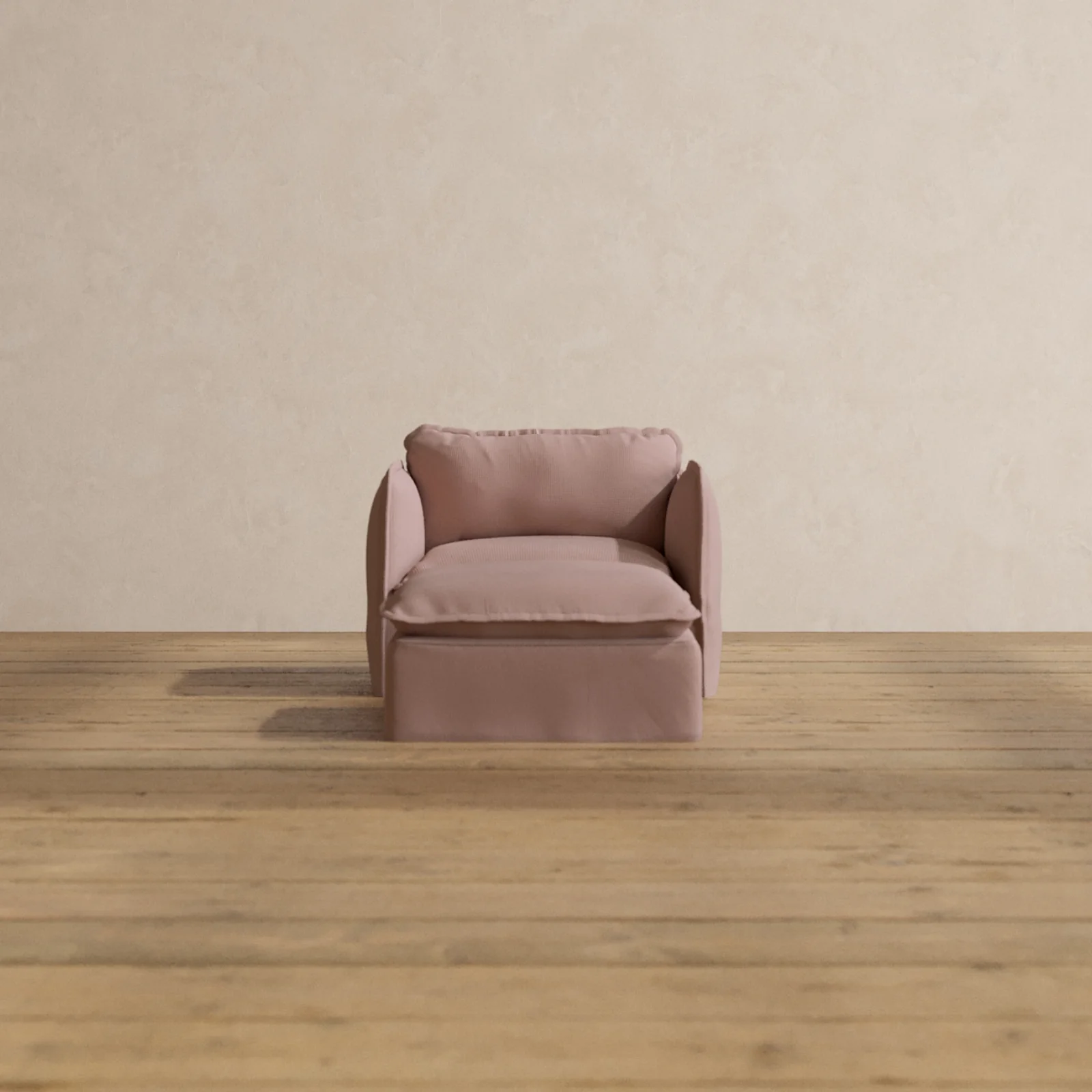 Modular Washable Armchair + Ottoman in Sakura | Memorix+ Seat | Contour Pillow