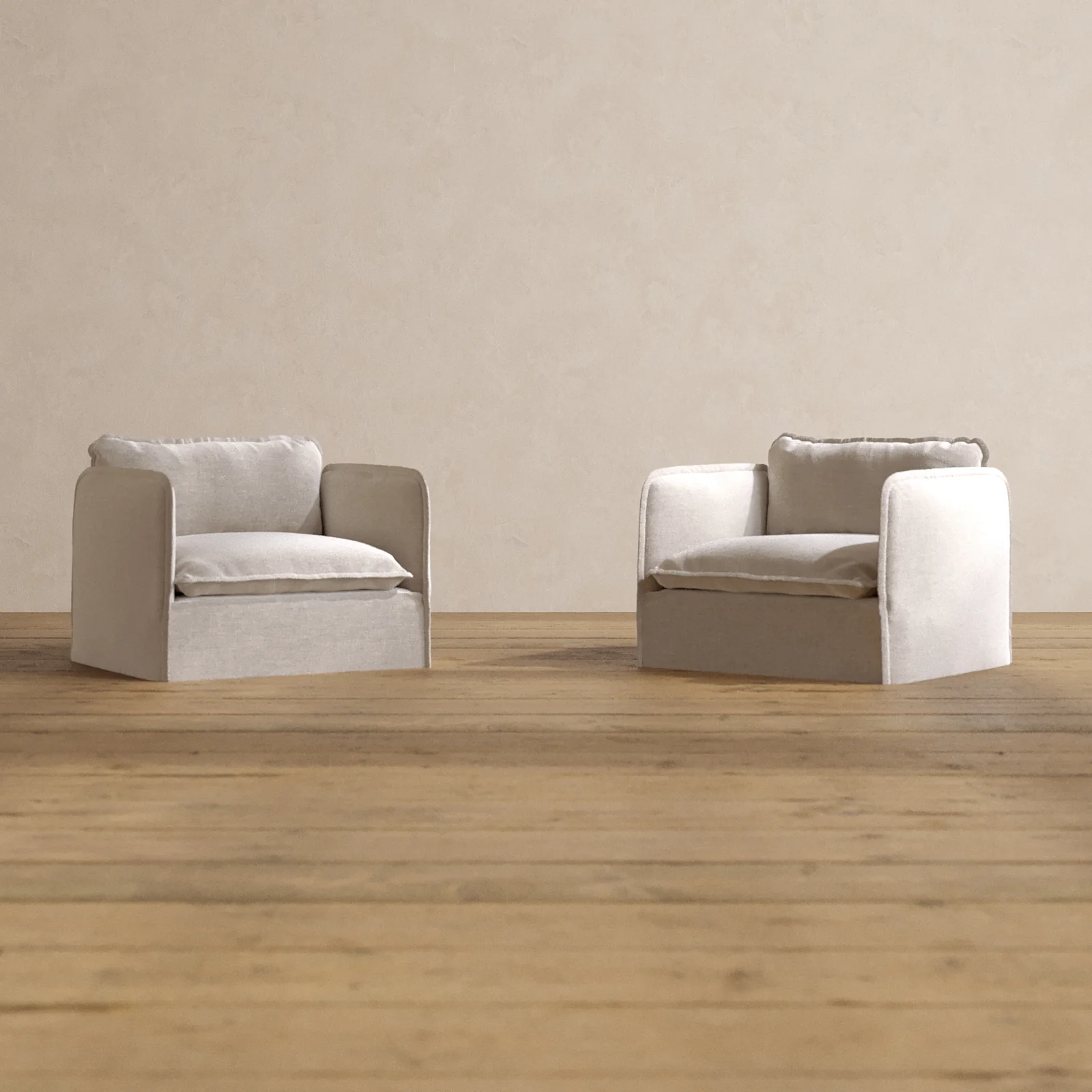 Modular Washable Armchair Set in Mist | Deluxe+ Seat | Cloud Pillow