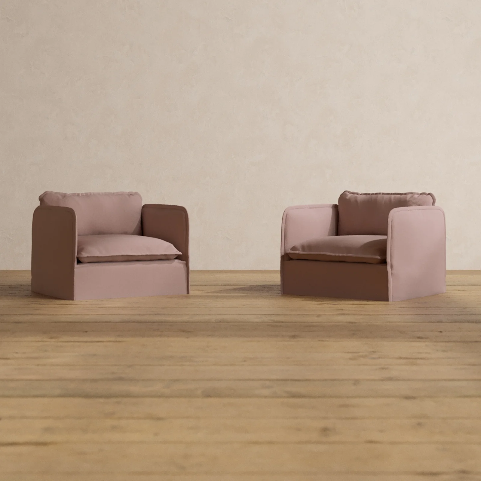 Modular Washable Armchair Set in Sakura | Deluxe+ Seat | Cloud Pillow