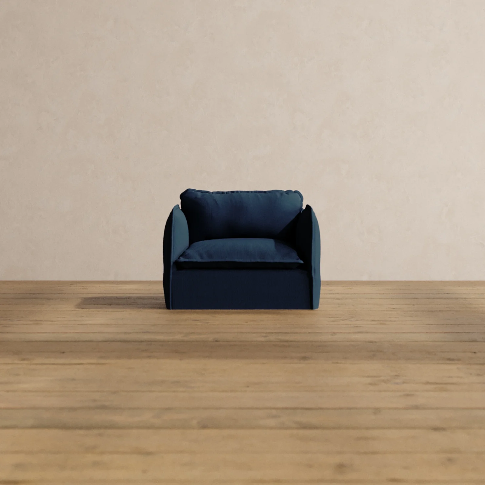Modular Washable Armchair in Sumi | Deluxe+ Seat | Cloud Pillow