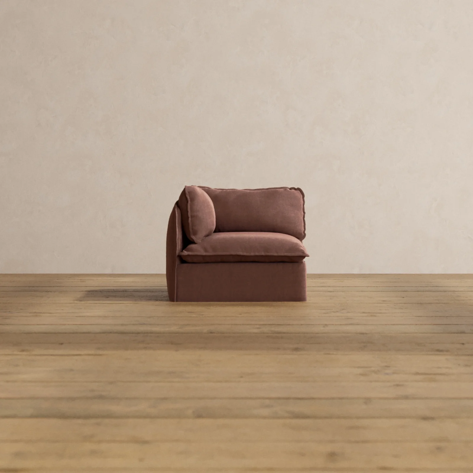 Modular Washable Corner Chair in Chestnut | Memorix+ Seat | Contour Pillow
