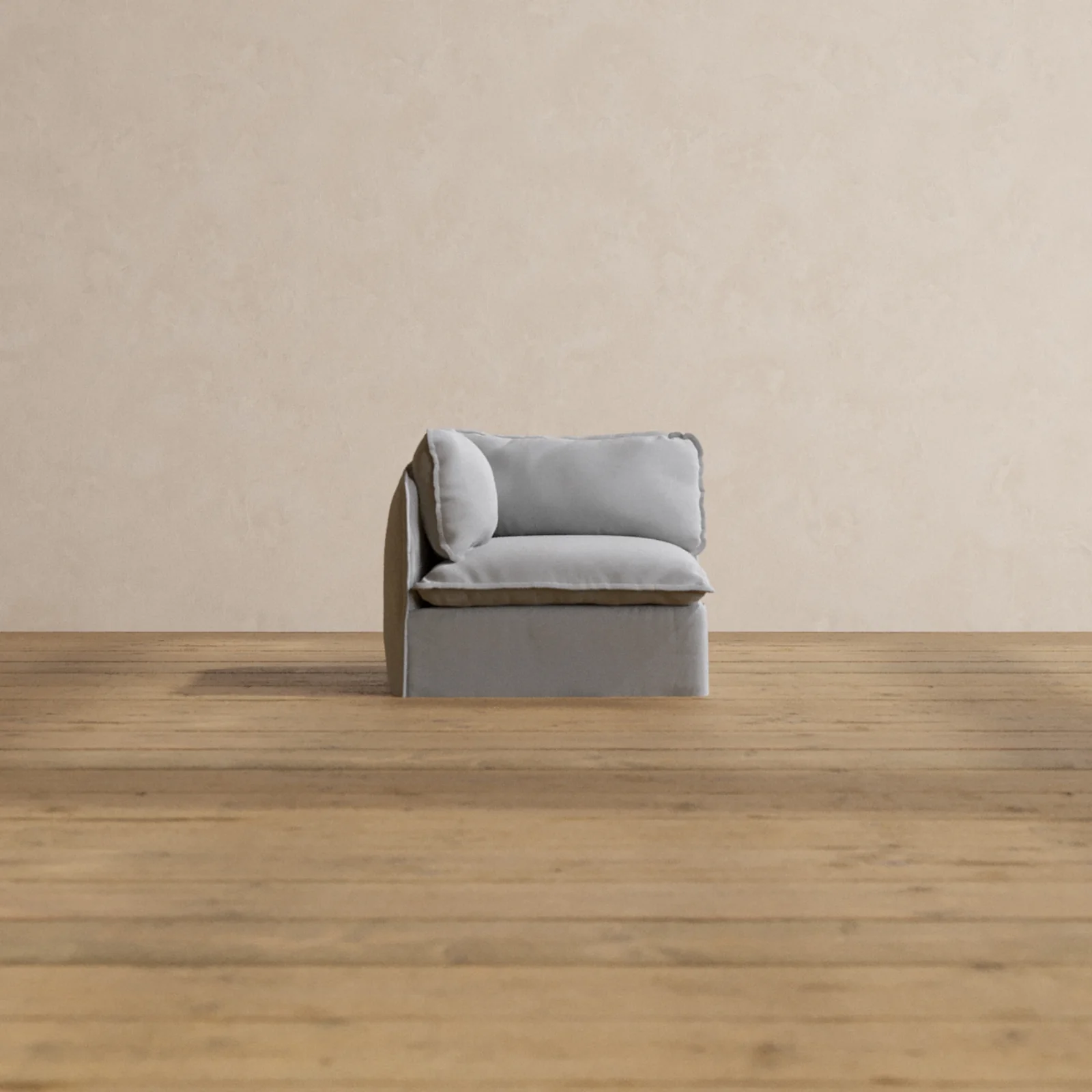 Modular Washable Corner Chair in Pumice | Memorix+ Seat | Contour Pillow