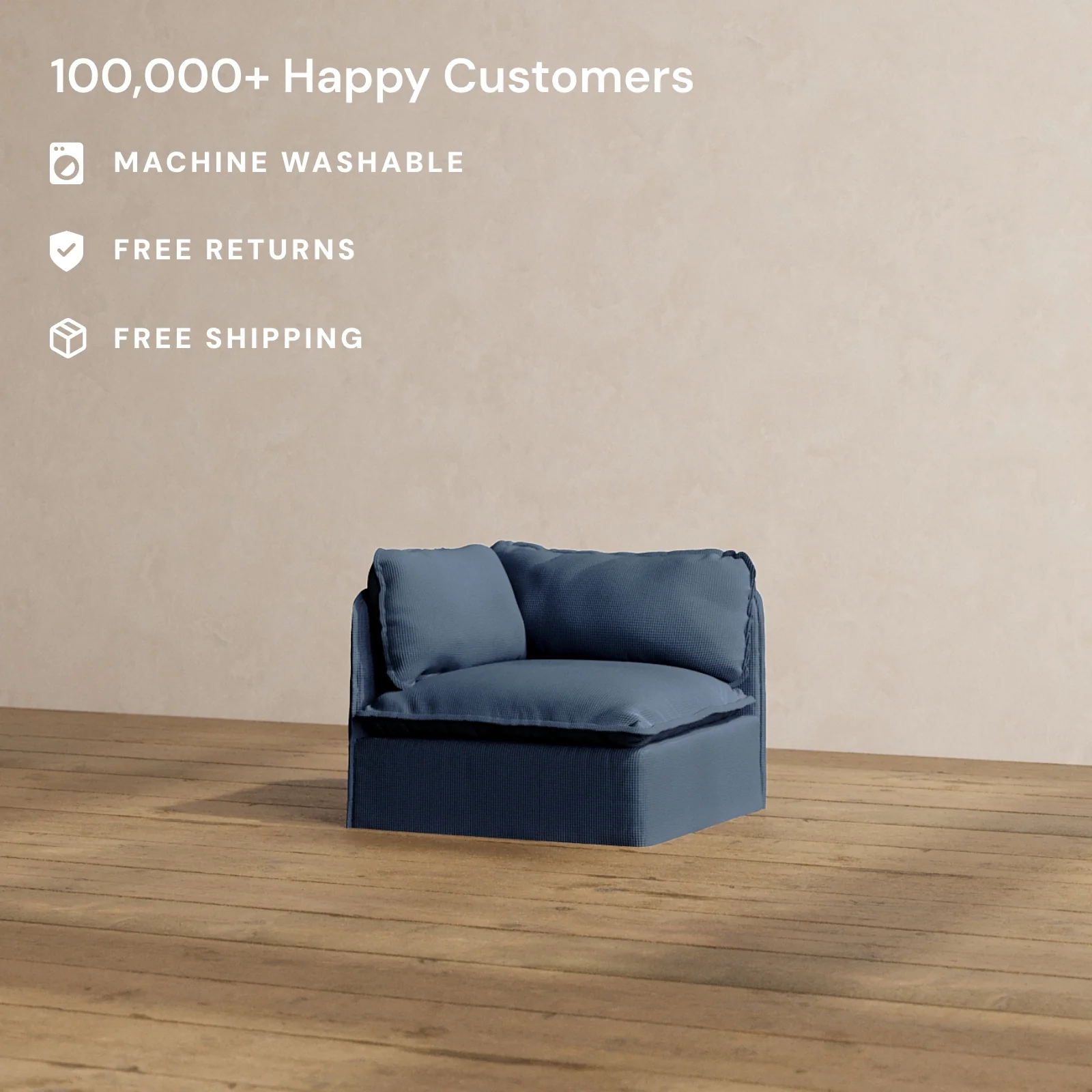 Modular Washable Corner Chair in Sumi | Memorix+ Seat | Contour Pillow - Image 2