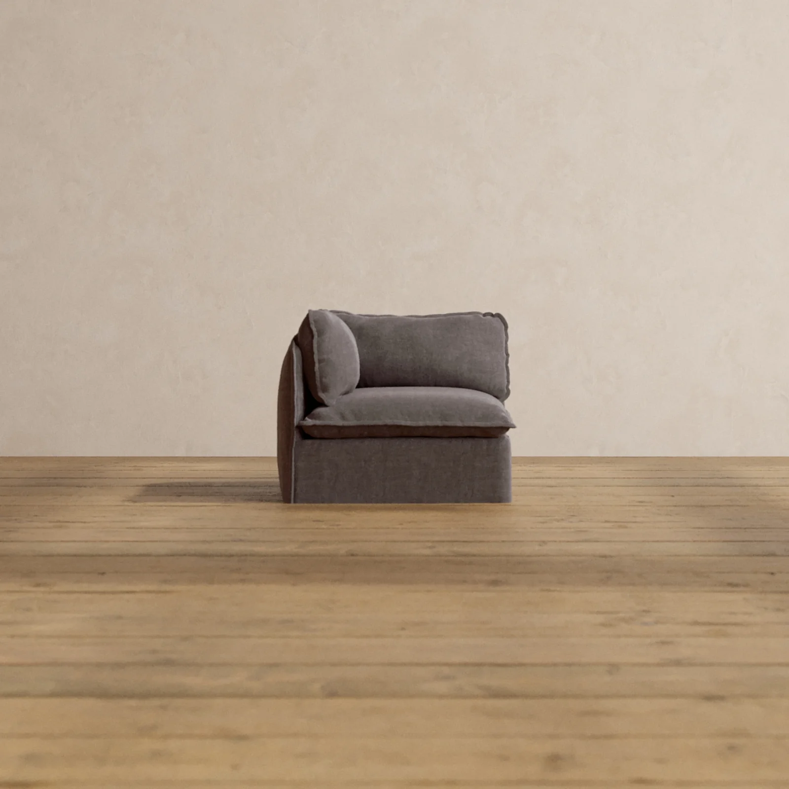 Modular Washable End Chair - Left in Caviar | Memorix+ Seat | Contour Pillow