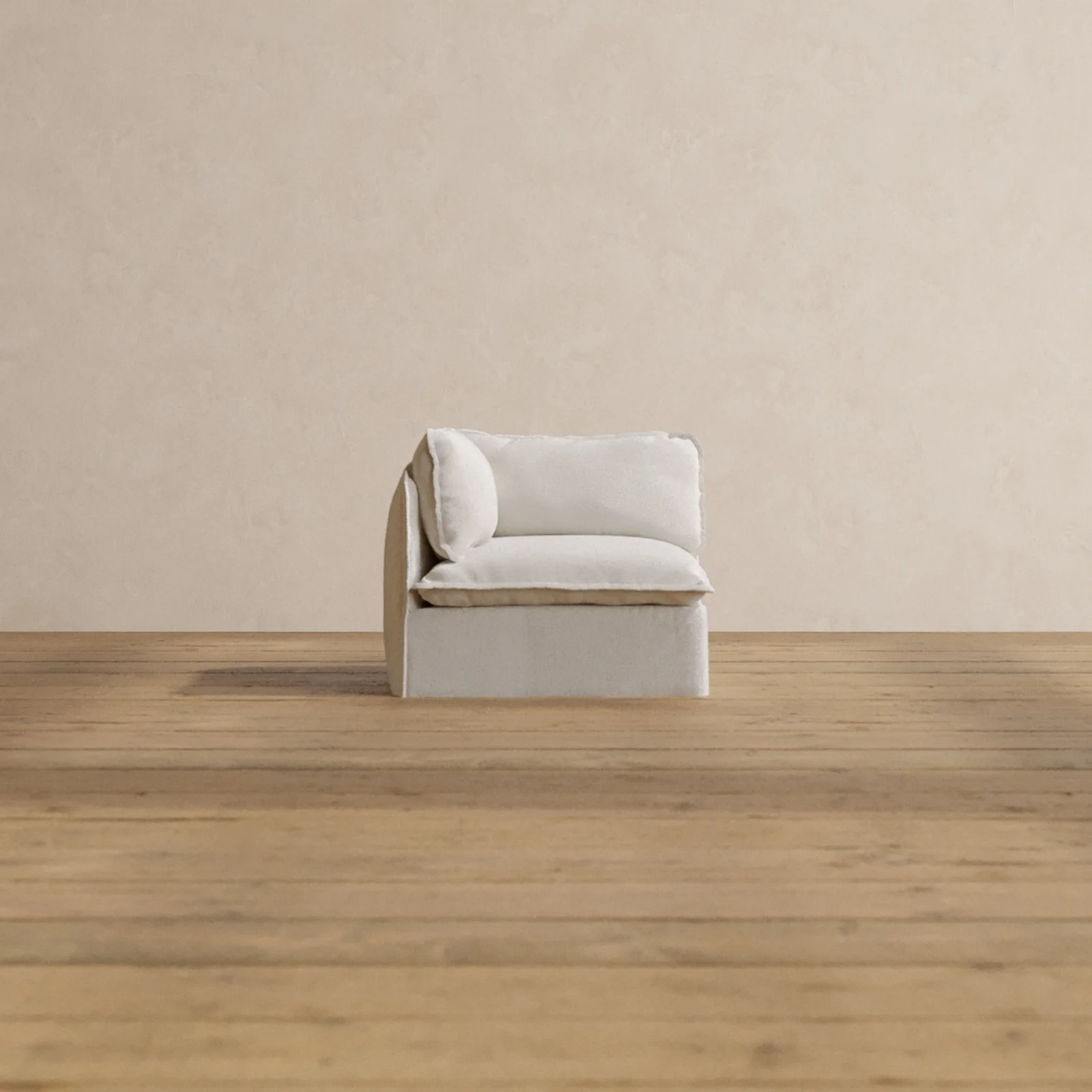 Modular Washable End Chair - Left in Powder | Memorix+ Seat | Contour Pillow