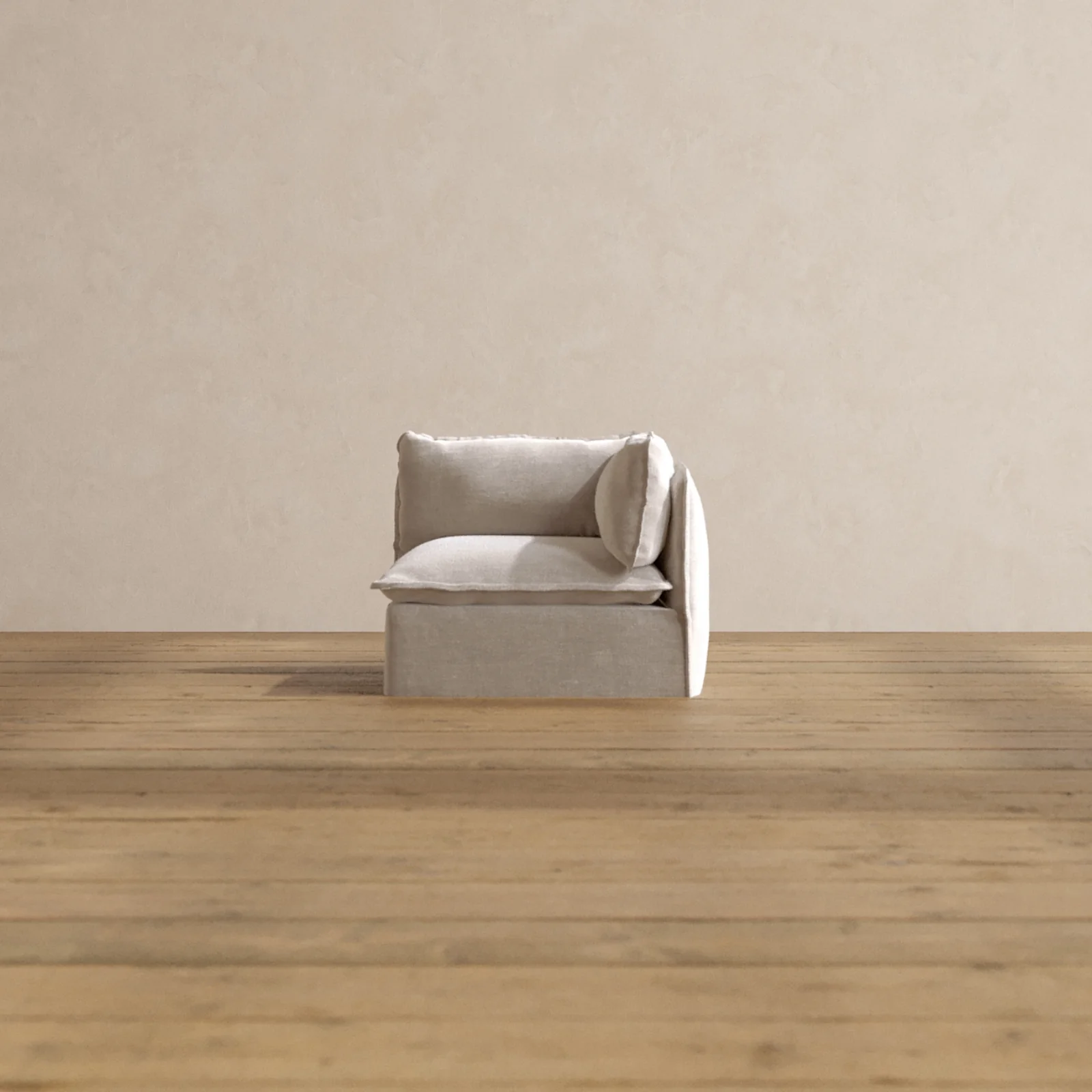 Modular Washable End Chair - Right in Mist | Memorix+ Seat | Contour Pillow