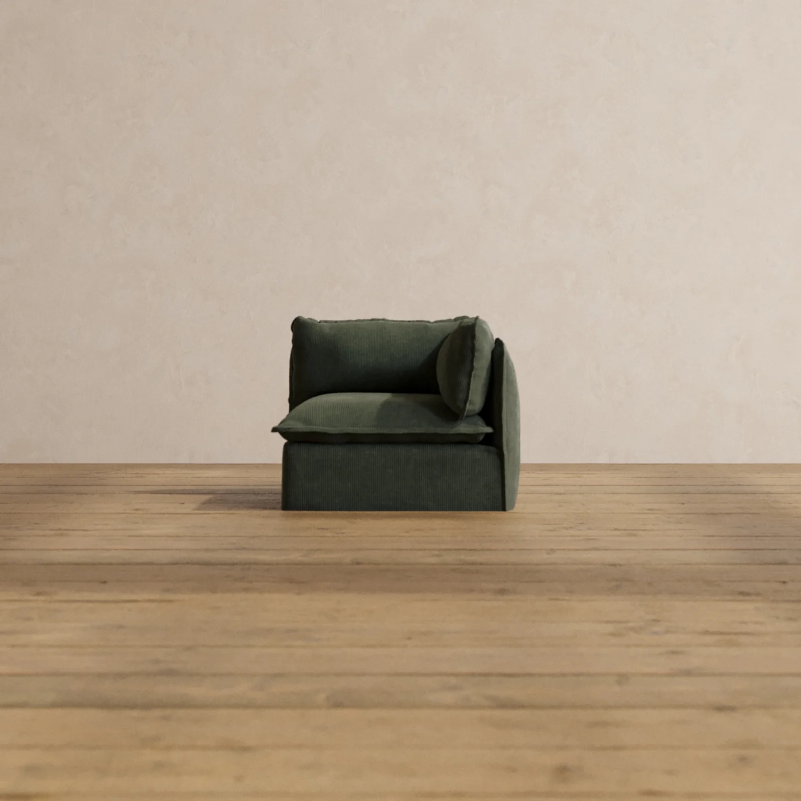 Modular Washable End Chair - Right in Olivine | Memorix+ Seat | Contour Pillow