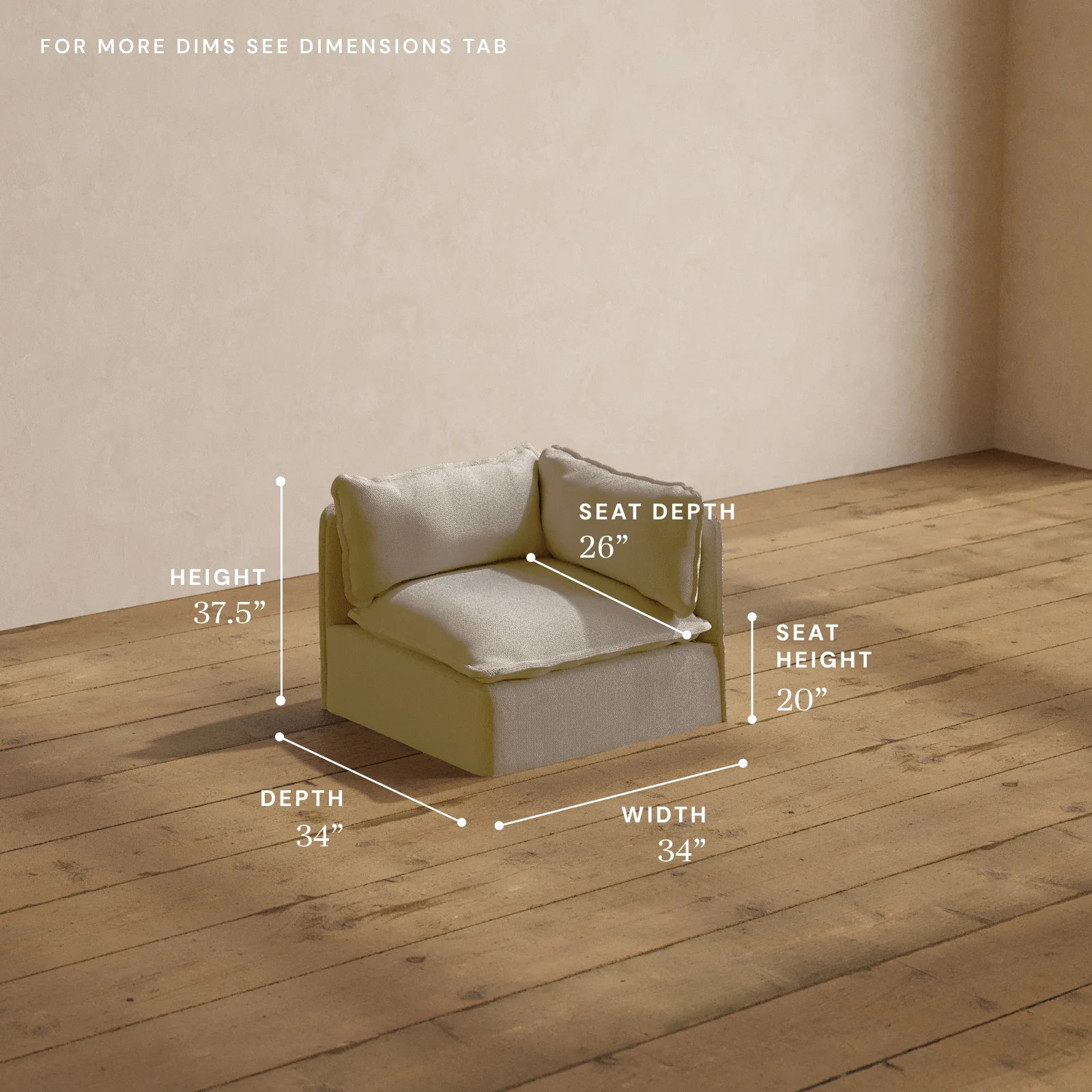 Modular Washable End Chair - Right in Powder | Memorix+ Seat | Contour Pillow - Image 5