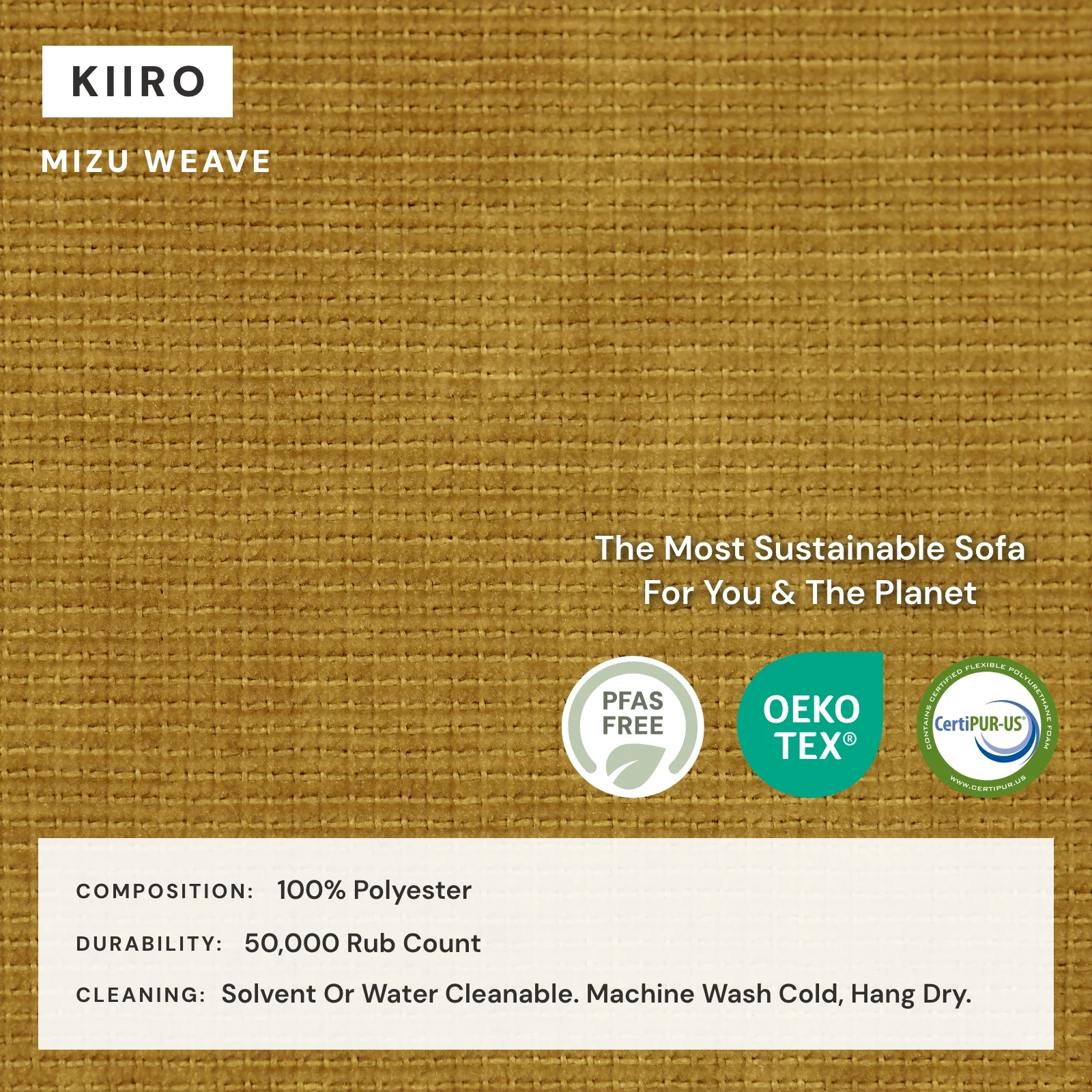 Modular Washable Ottoman in Kiiro | Deluxe+ Seat - Image 4