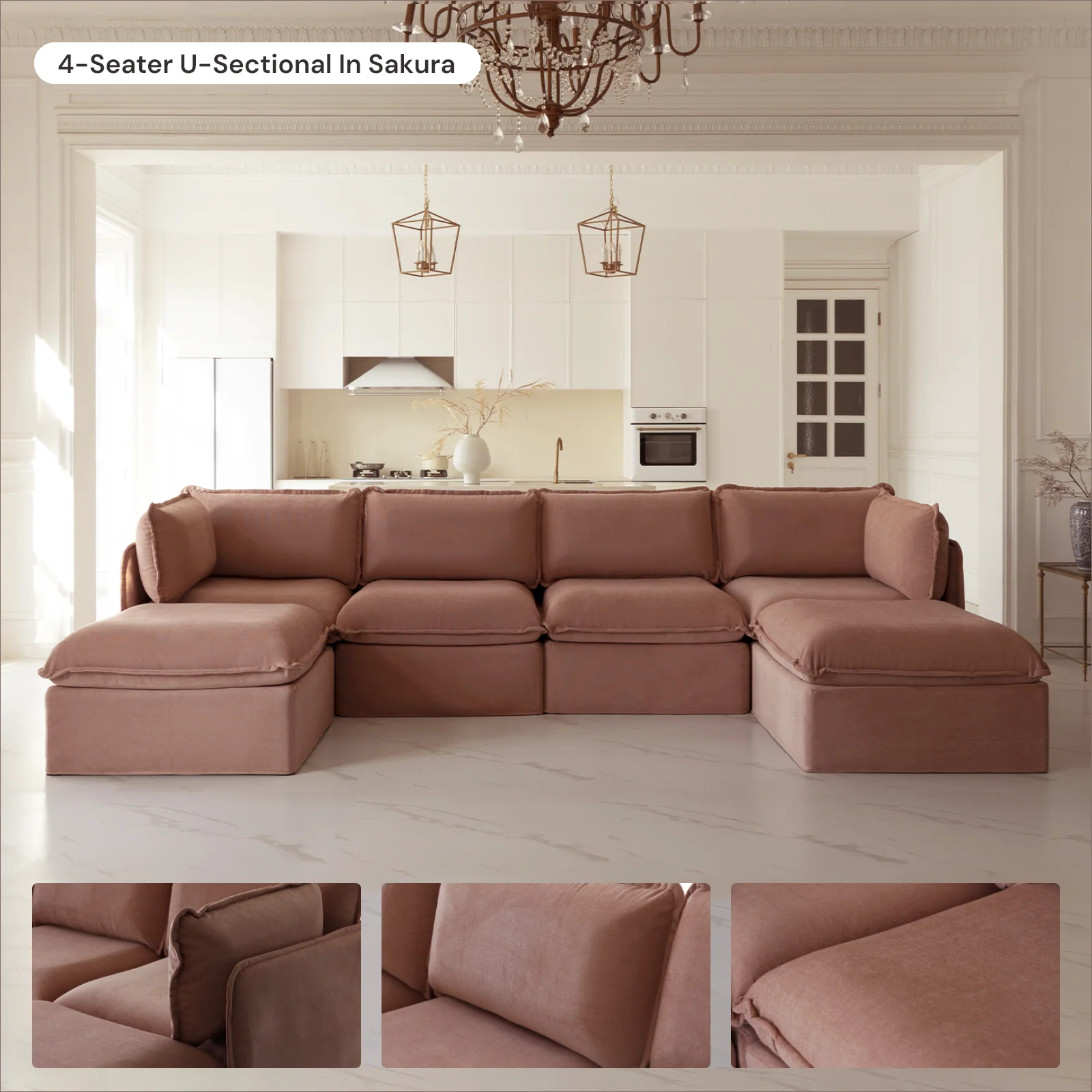 Modular Washable Ottoman in Sakura | Deluxe+ Seat - Image 7