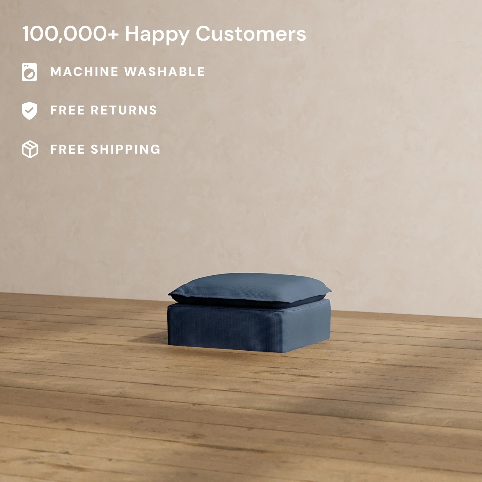 Modular Washable Ottoman in Sumi | Deluxe+ Seat - Image 2