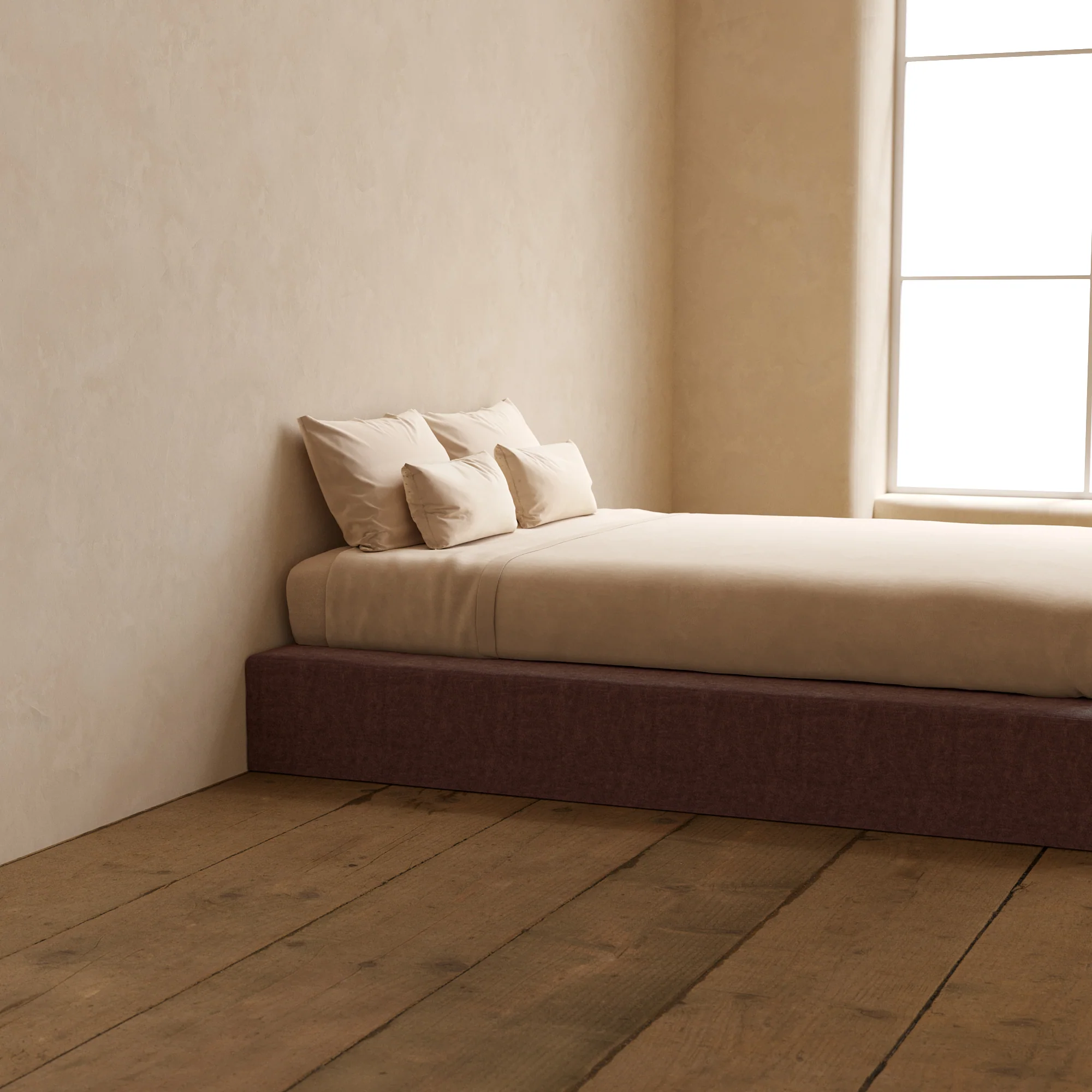 Queen Upholstered Platform Bed | Heirloom Velvet in Caviar - Image 7