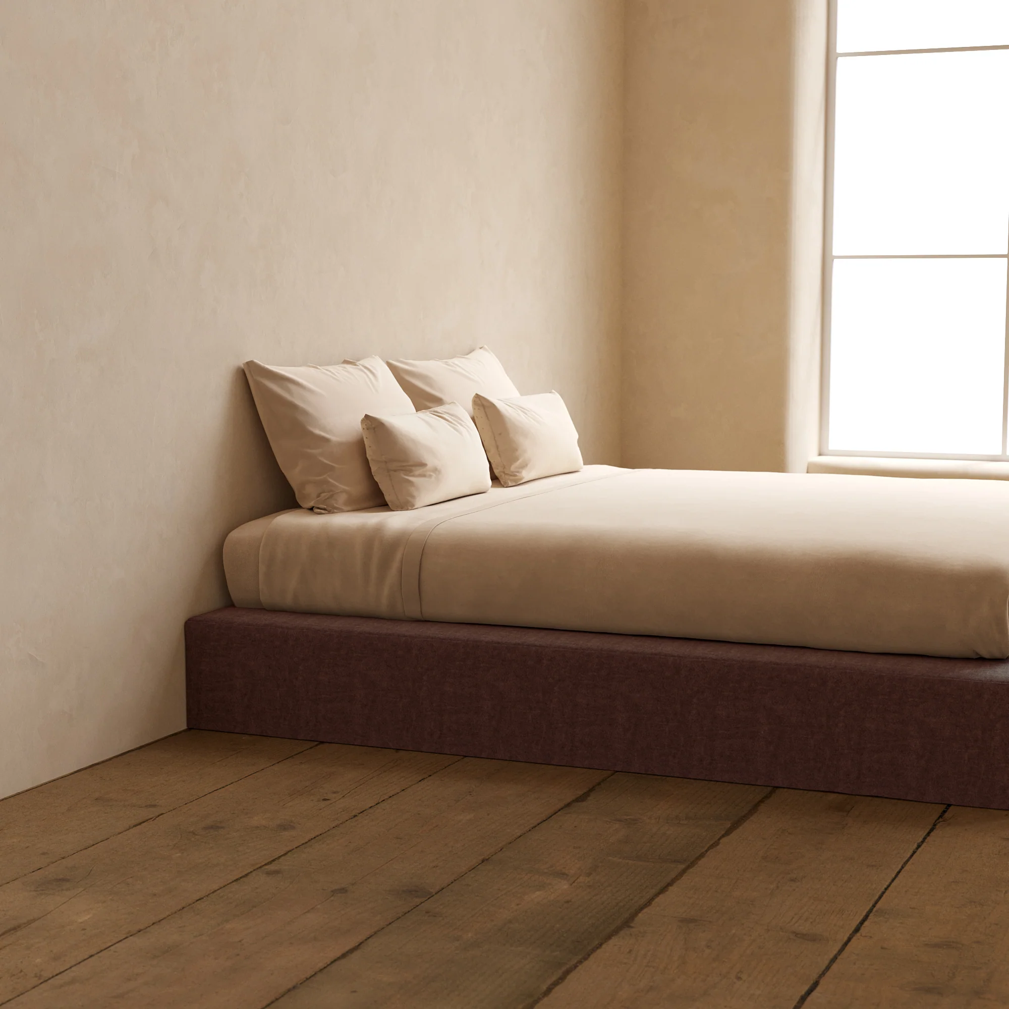 Slipcover Only - King Upholstered Platform Bed | Heirloom Velvet in Caviar - Image 5