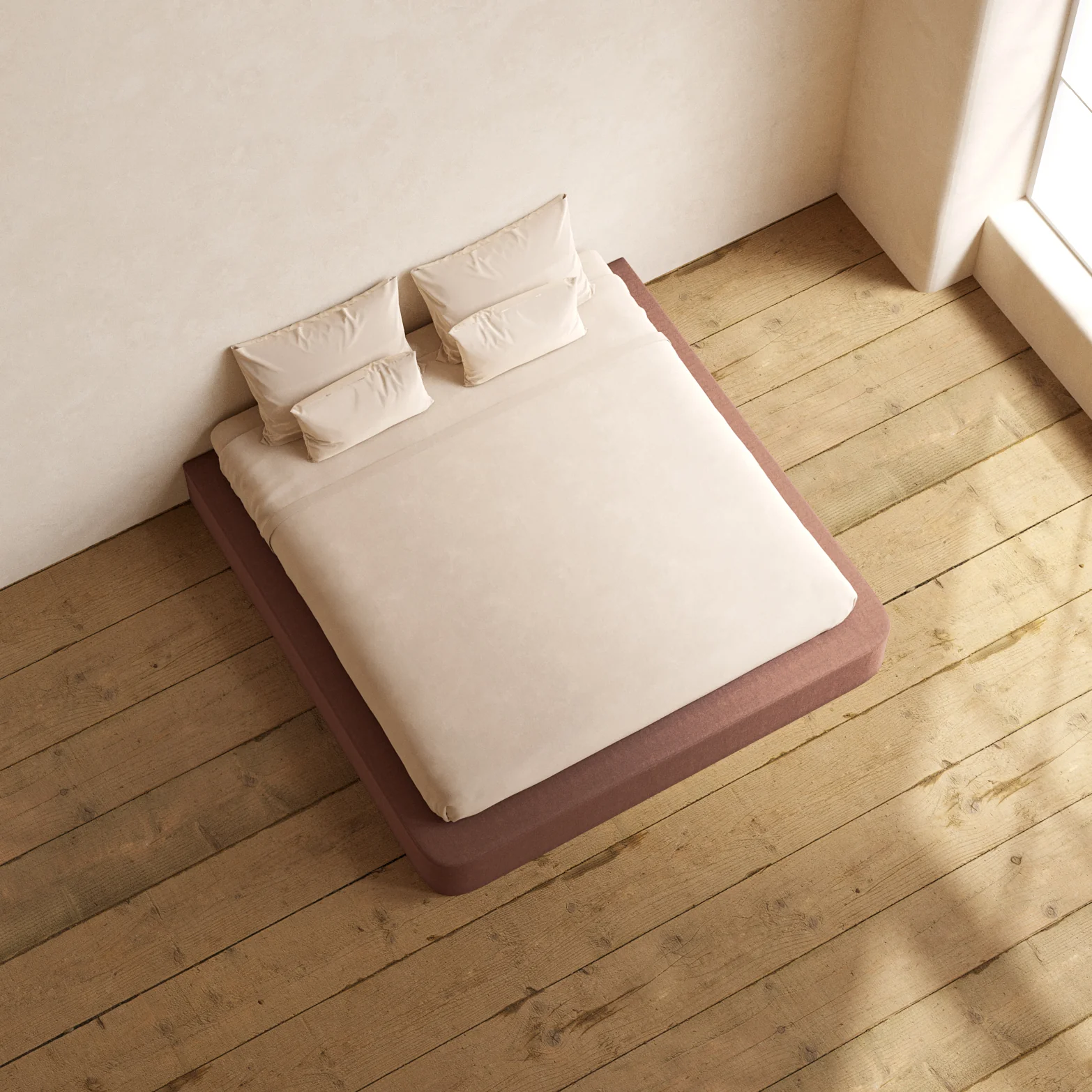 Slipcover Only - King Upholstered Platform Bed | Heirloom Velvet in Chestnut - Image 6
