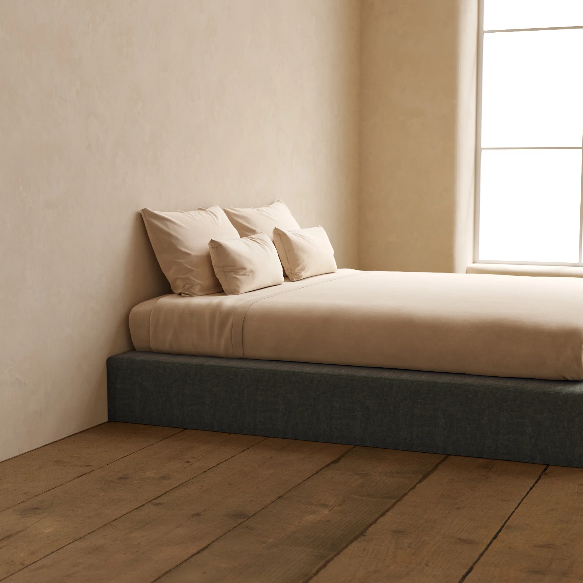 Slipcover Only - King Upholstered Platform Bed | Heirloom Velvet in Willow - Image 5