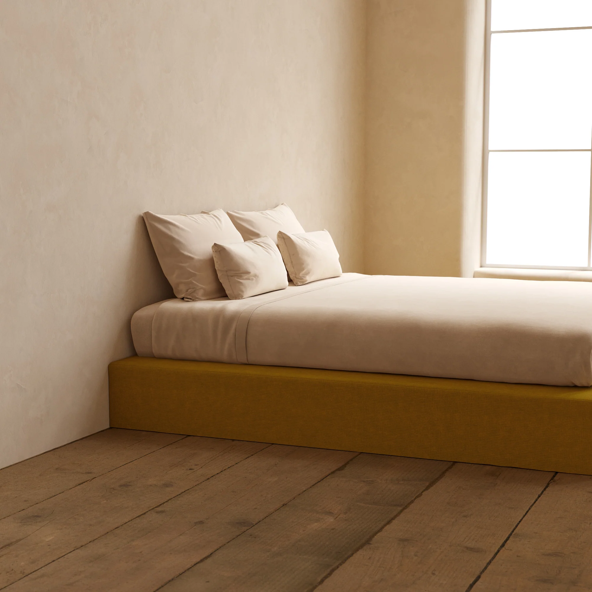 Slipcover Only - King Upholstered Platform Bed | Mizu Weave in Kiiro - Image 5