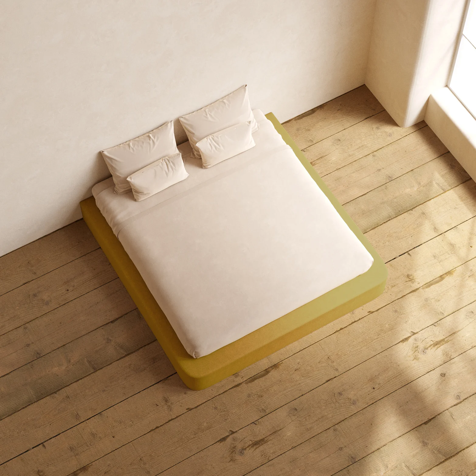 Slipcover Only - King Upholstered Platform Bed | Mizu Weave in Kiiro - Image 6