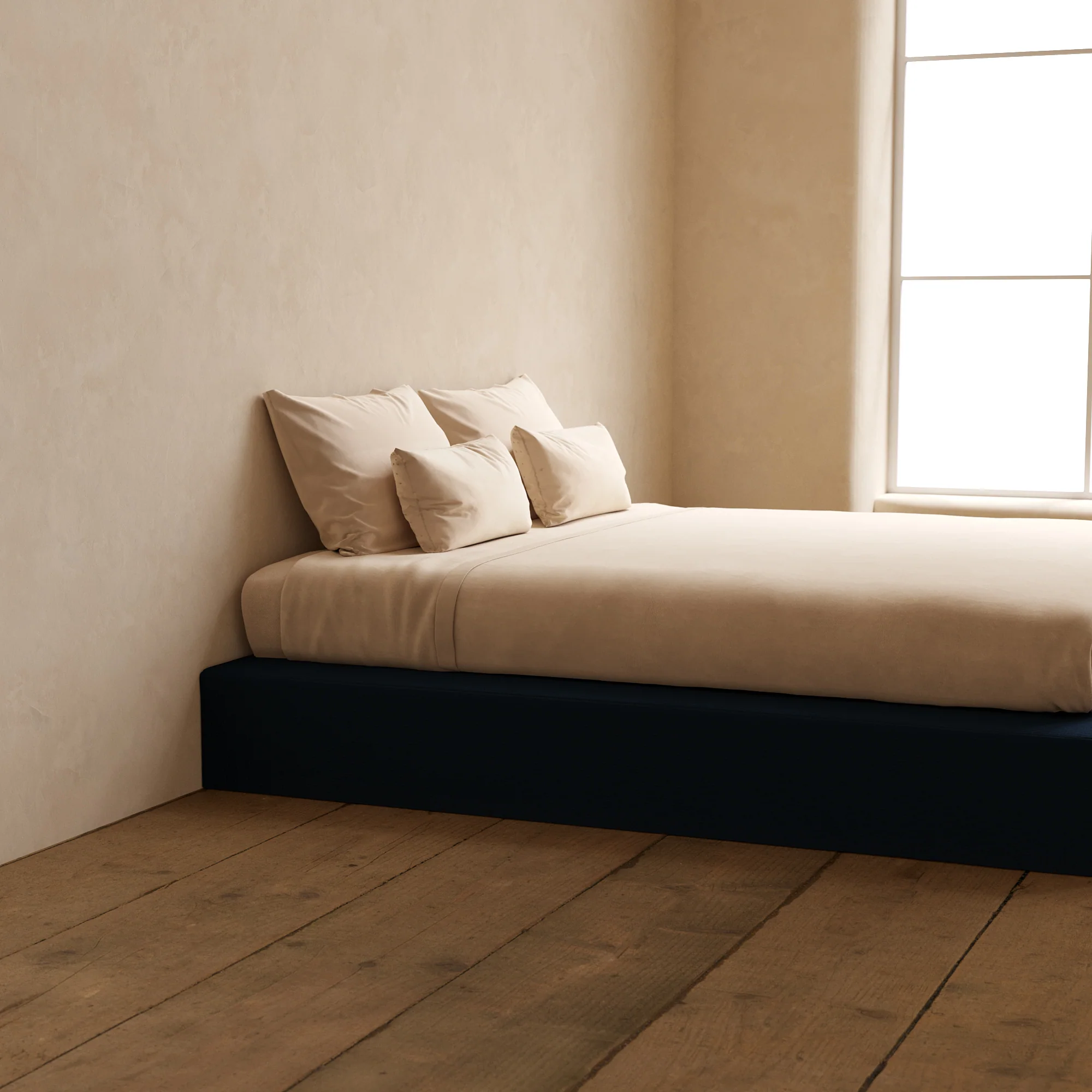Slipcover Only - King Upholstered Platform Bed | Mizu Weave in Sumi - Image 5