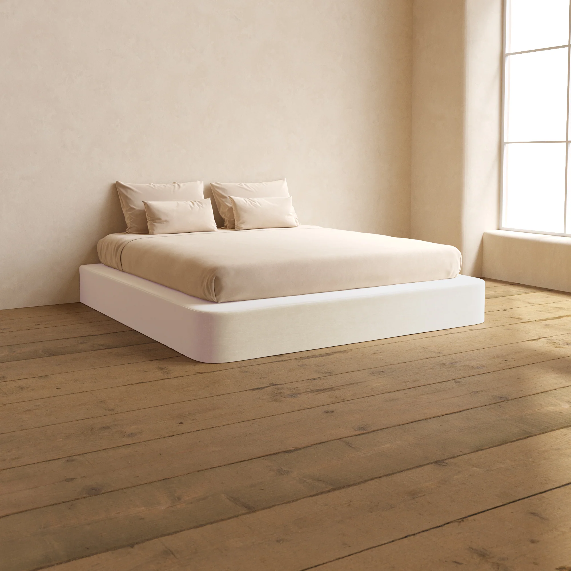Slipcover Only - King Upholstered Platform Bed | Mod Velvet in Coco