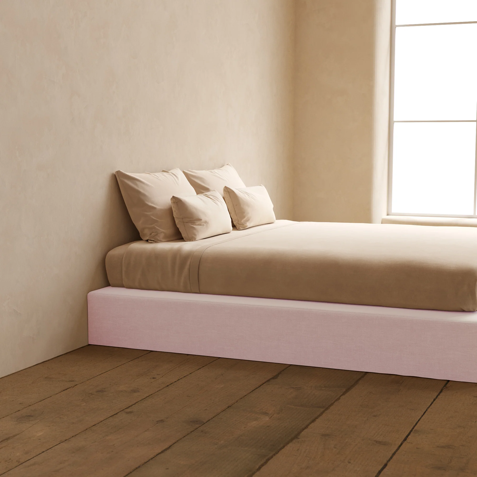Slipcover Only - King Upholstered Platform Bed | Mod Velvet in Coco - Image 5