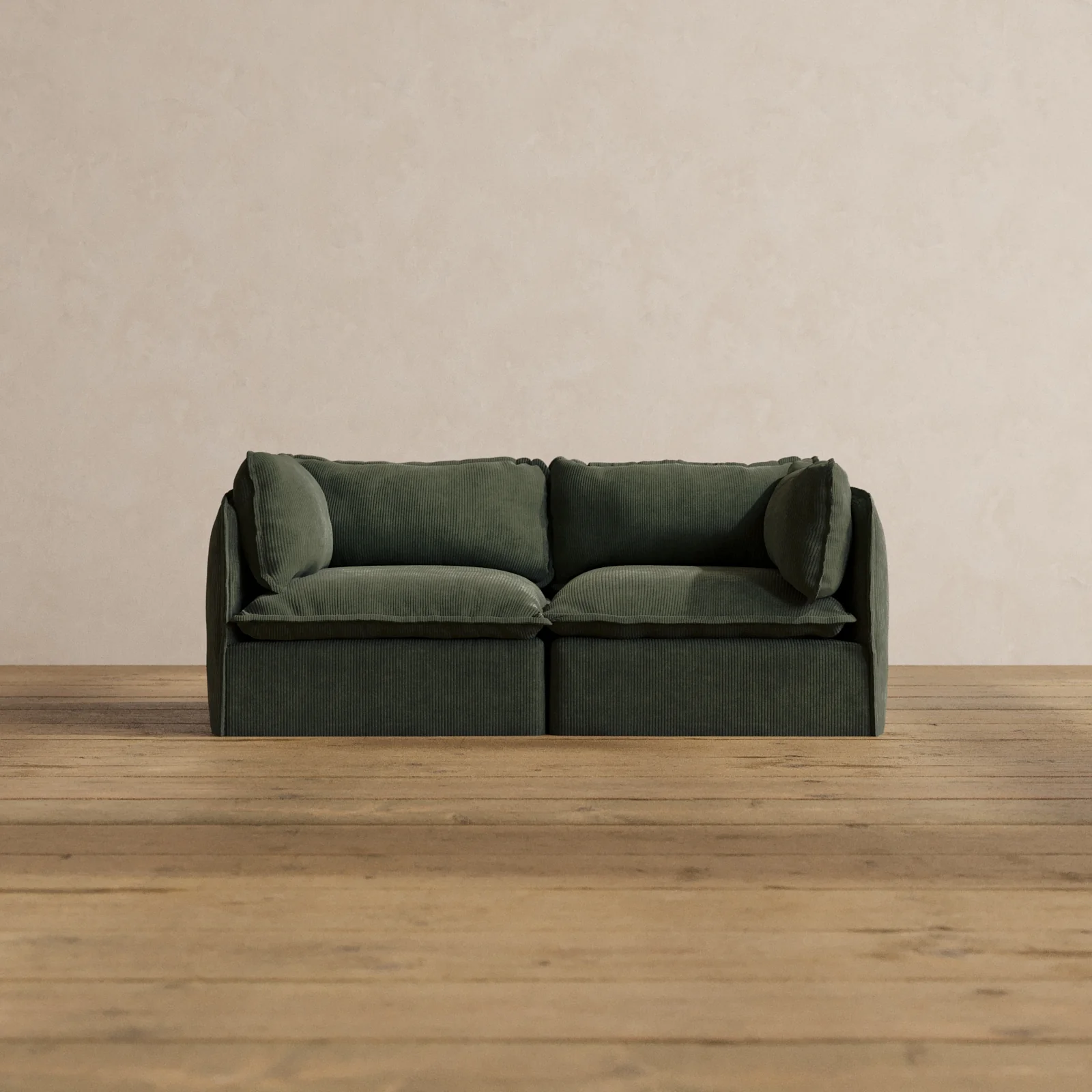 Slipcover Only - Modular Washable 2-Seater in Olivine
