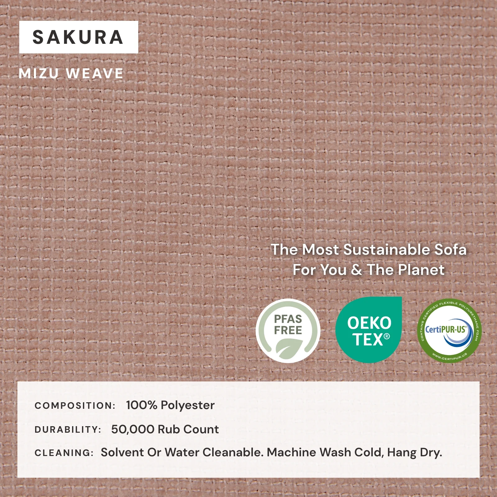 Slipcover Only - Modular Washable 3-Seater in Sakura - Image 4