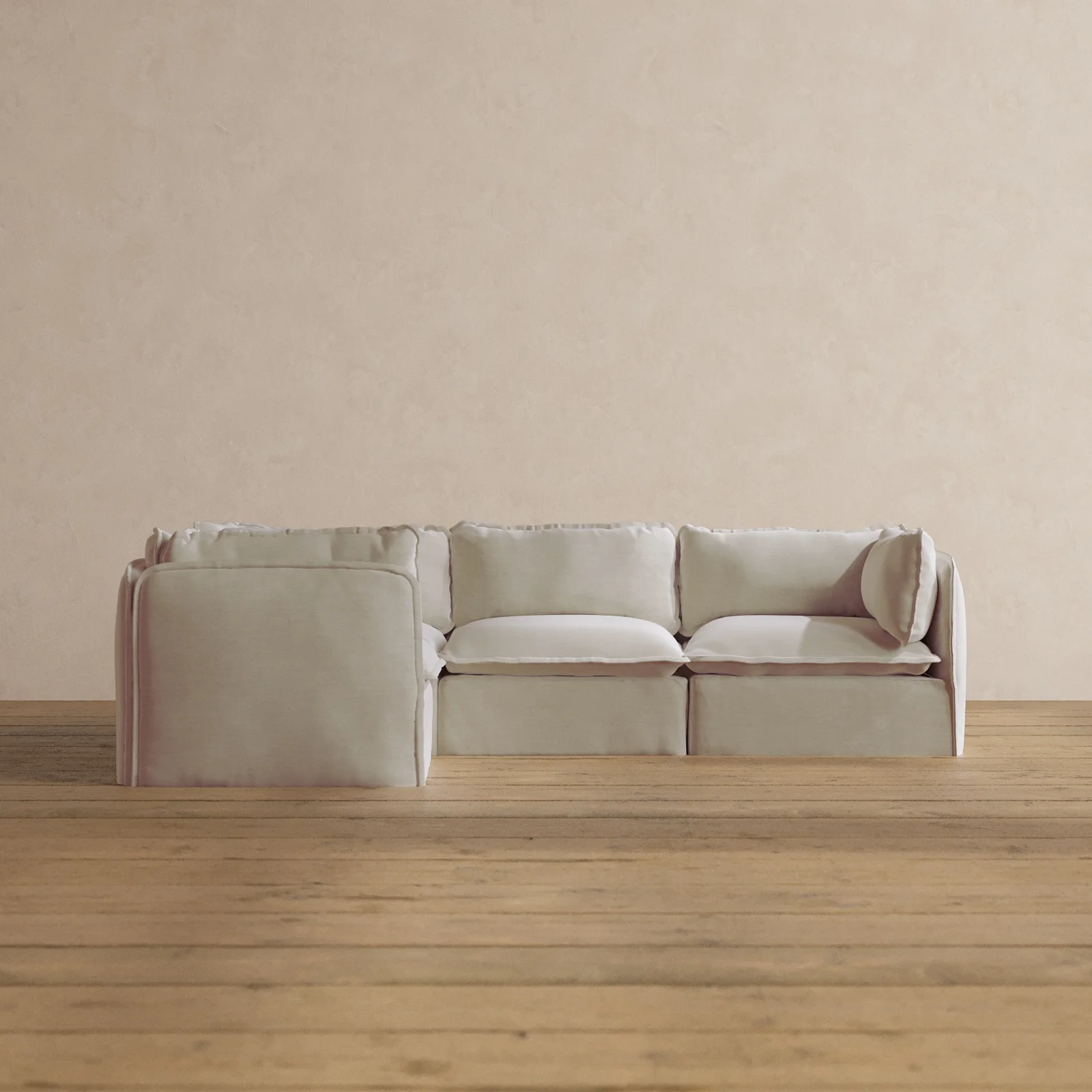 Slipcover Only - Modular Washable 4-Seater Corner Sectional in Coco