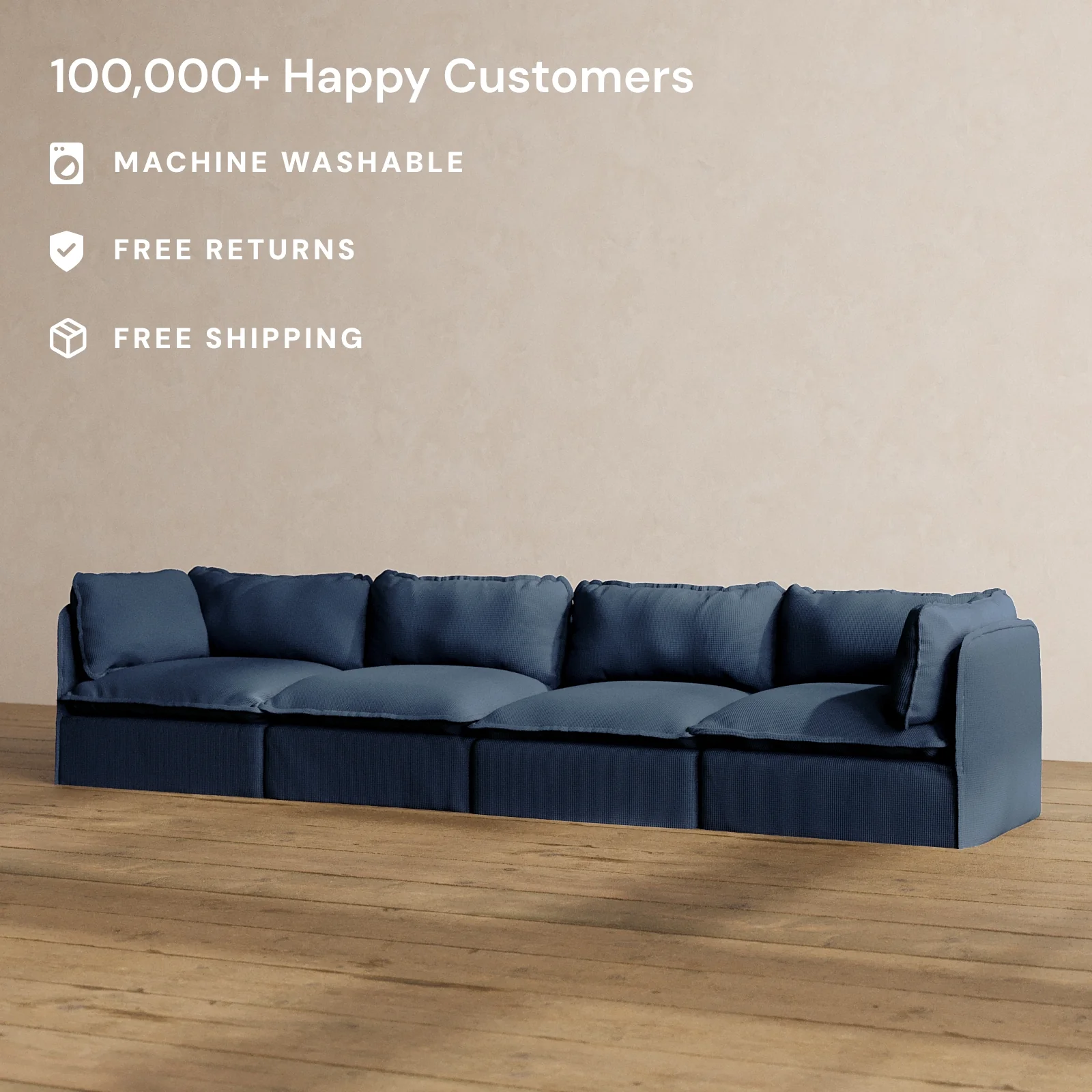 Slipcover Only - Modular Washable 4-Seater in Sumi - Image 2