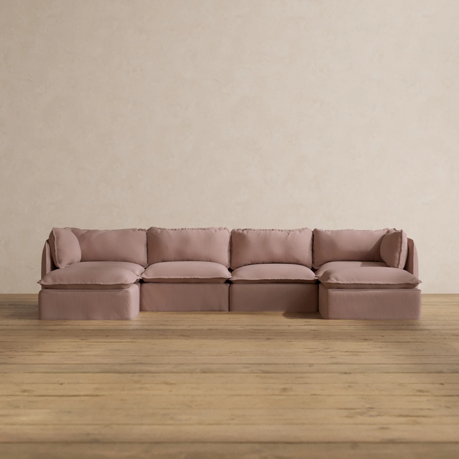 Slipcover Only - Modular Washable 4-Seater U-Sectional in Sakura