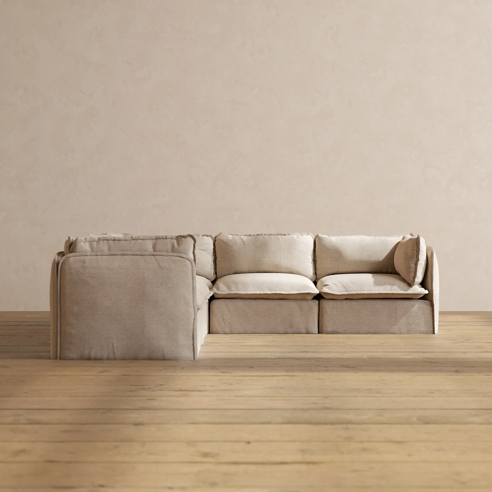 Slipcover Only - Modular Washable 5-Seater Corner Sectional in Oat
