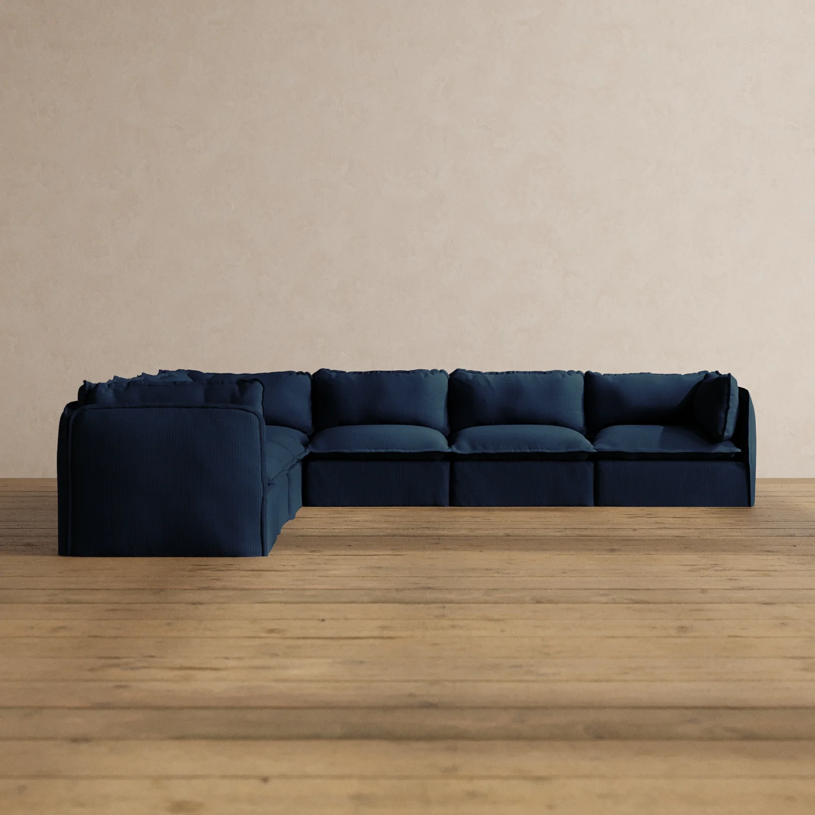 Slipcover Only - Modular Washable 7-Seater Corner Sectional in Sumi