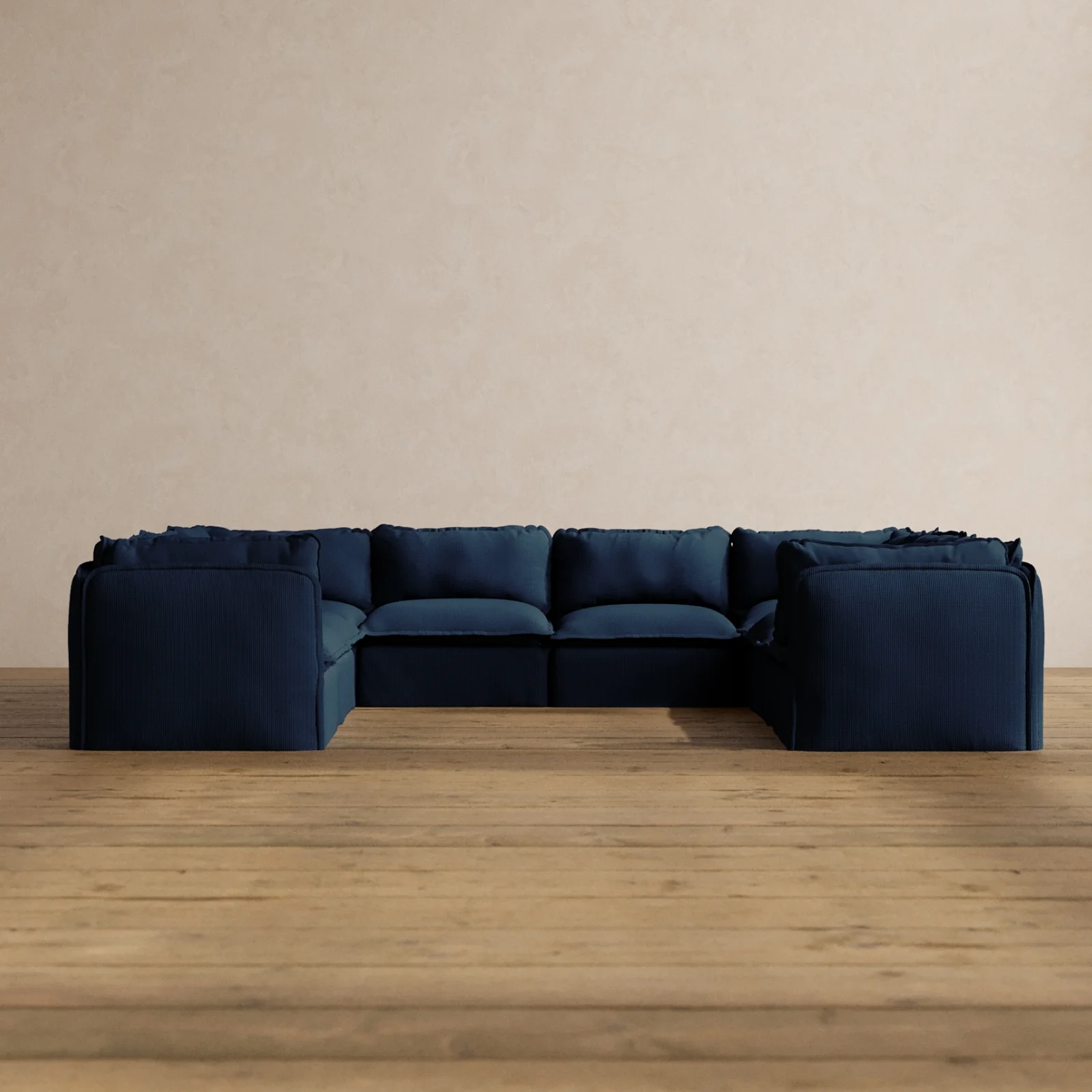 Slipcover Only - Modular Washable 8-Seater U-Sectional in Sumi