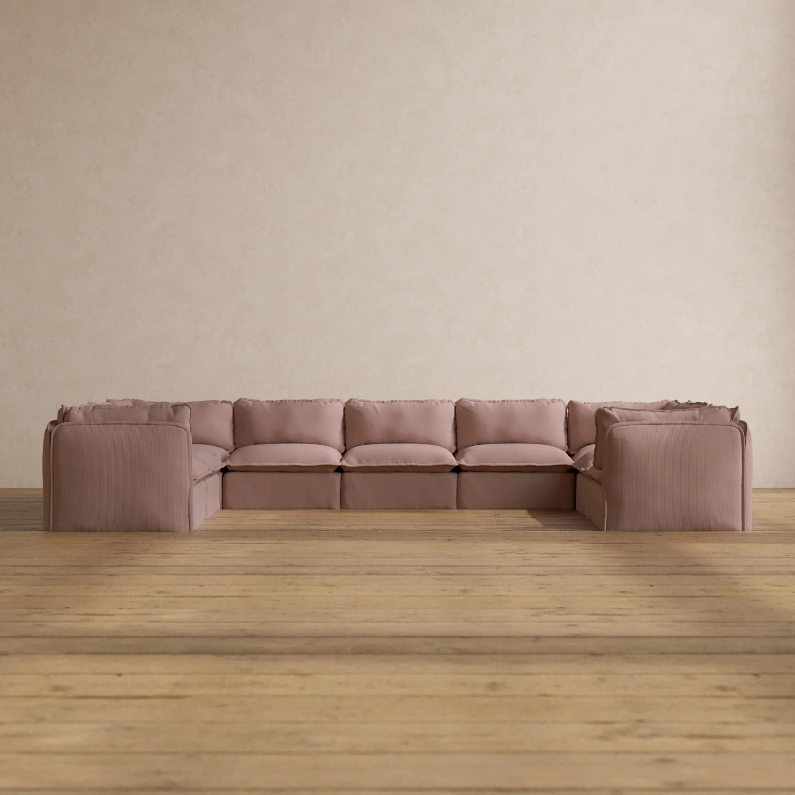 Slipcover Only - Modular Washable 9-Seater U-Sectional in Sakura