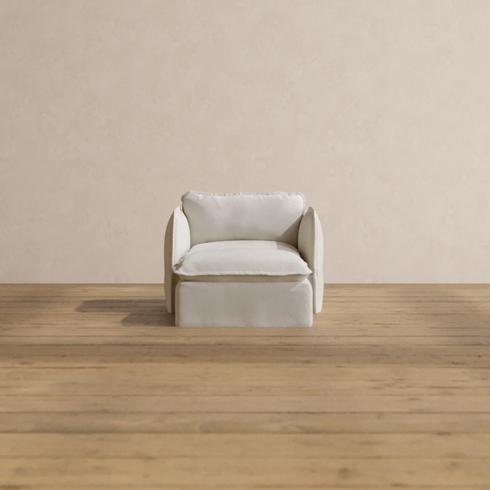 Slipcover Only - Modular Washable Chaise Armchair in Powder