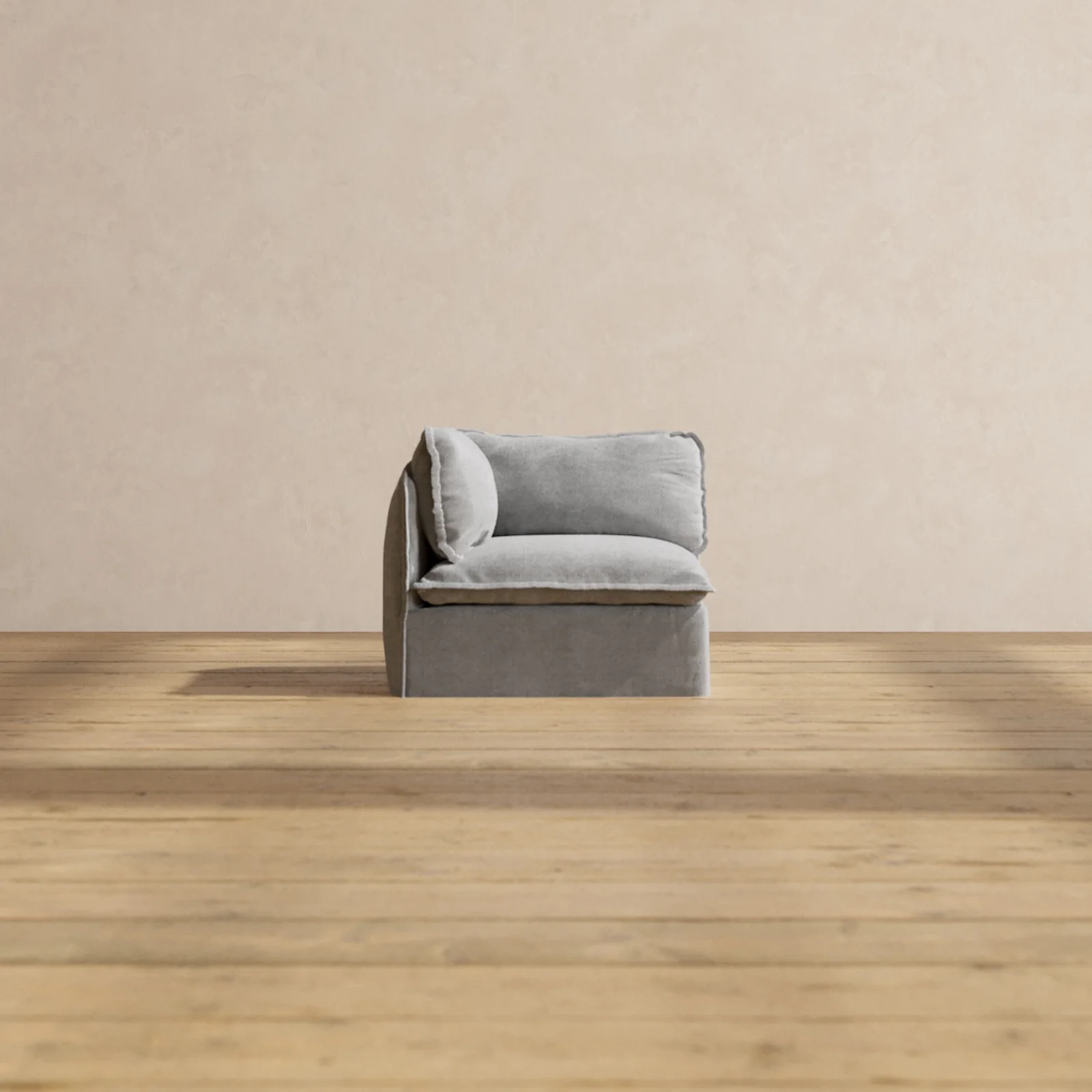 Slipcover Only - Modular Washable Corner Chair in Ash