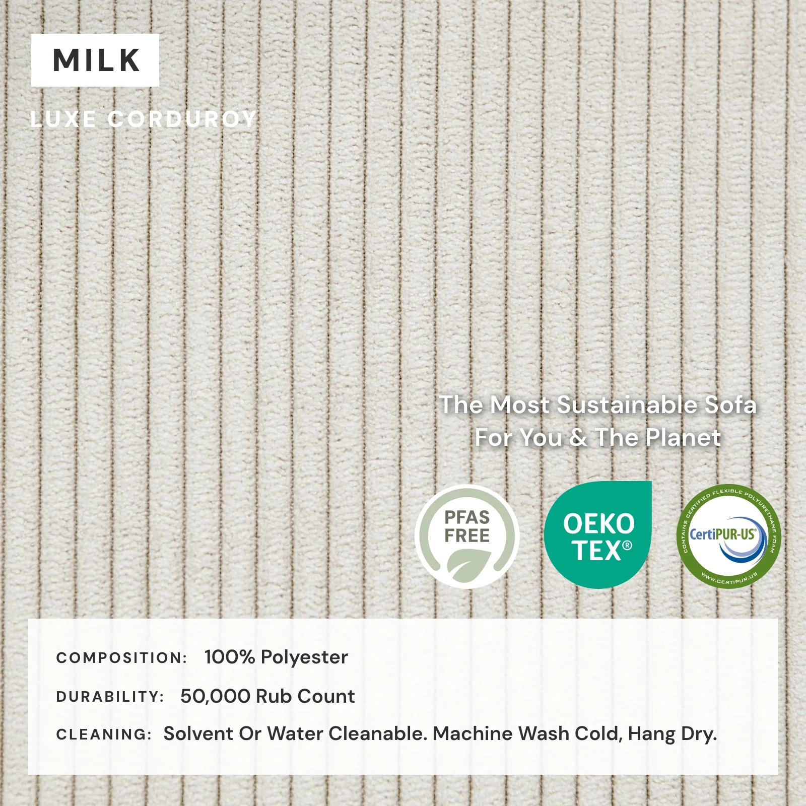 Slipcover Only - Modular Washable Ottoman in Milk - Image 4