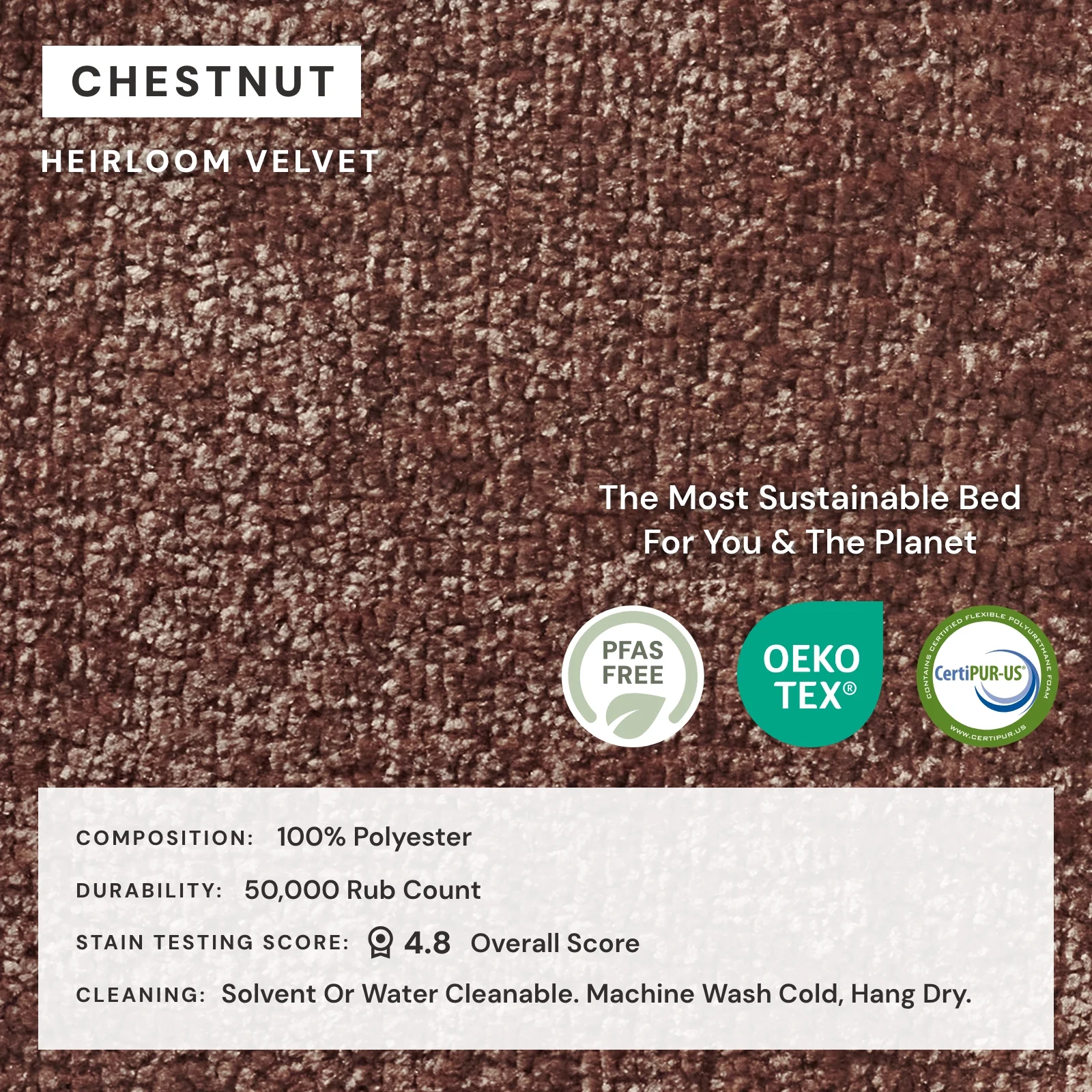 Slipcover Only - Queen Upholstered Platform Bed + Headboard | Heirloom Velvet in Chestnut - Image 4