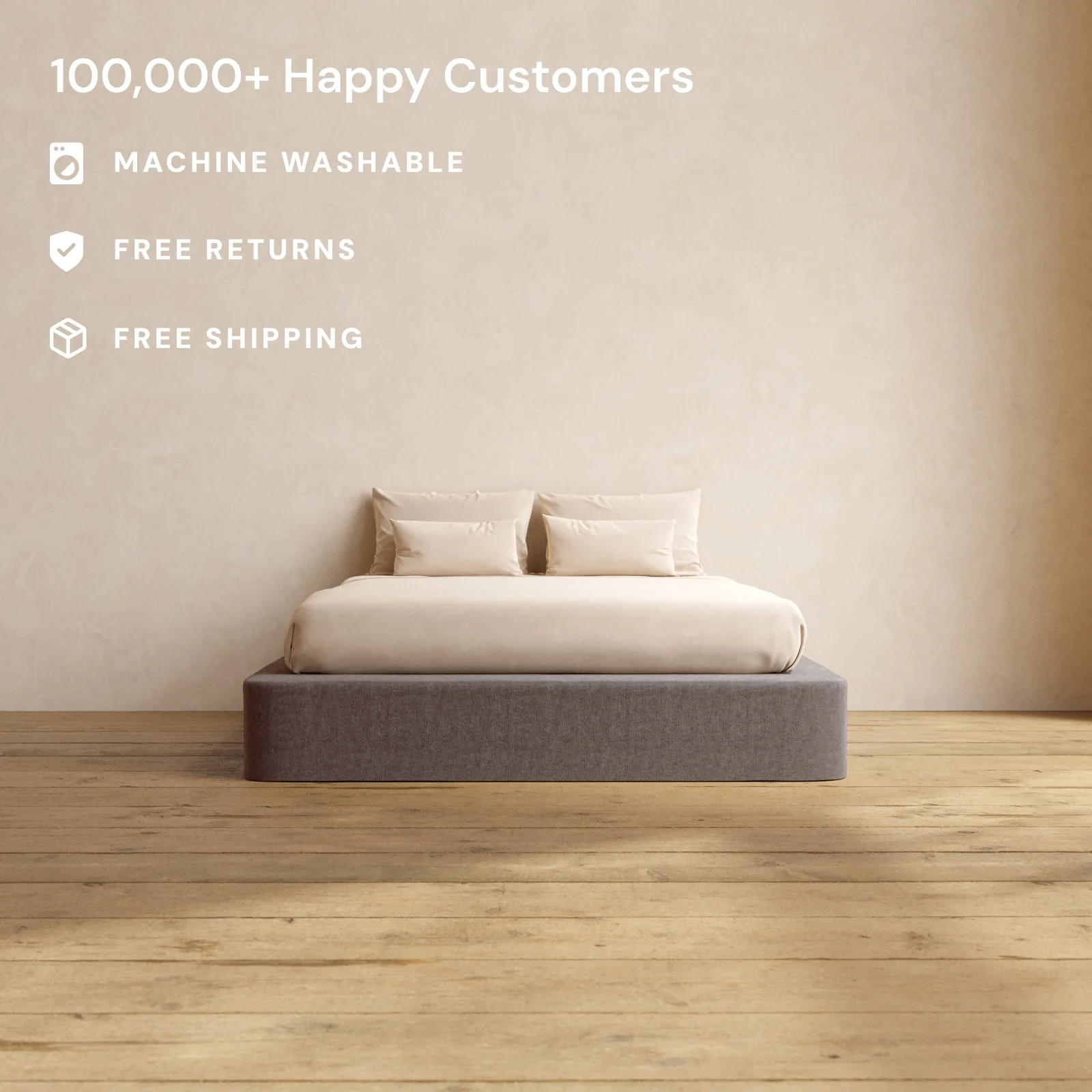 Slipcover Only - Queen Upholstered Platform Bed | Heirloom Velvet in Caviar - Image 2